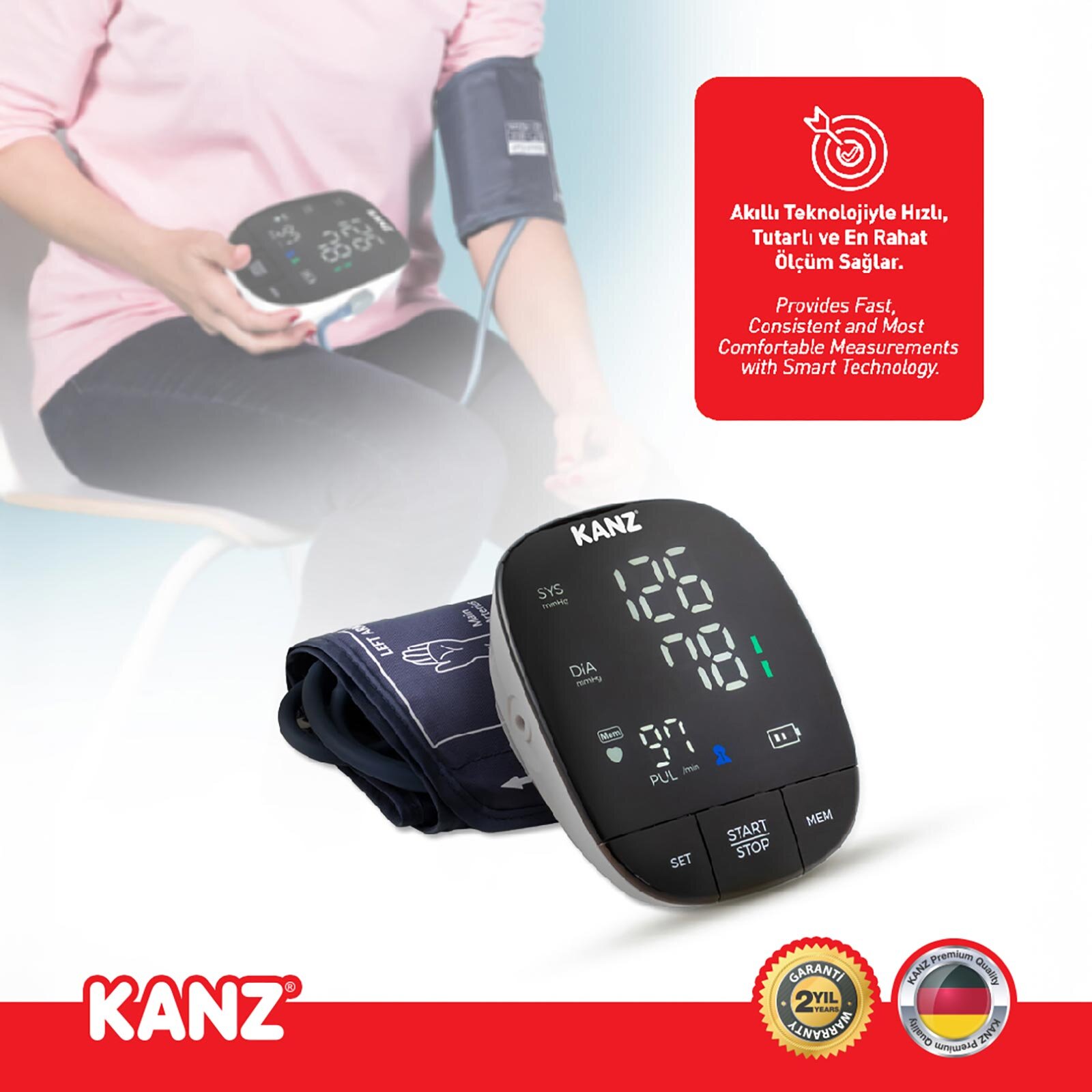 Dijital Tansiyon Aleti (Türkçe Seslendirmeli)