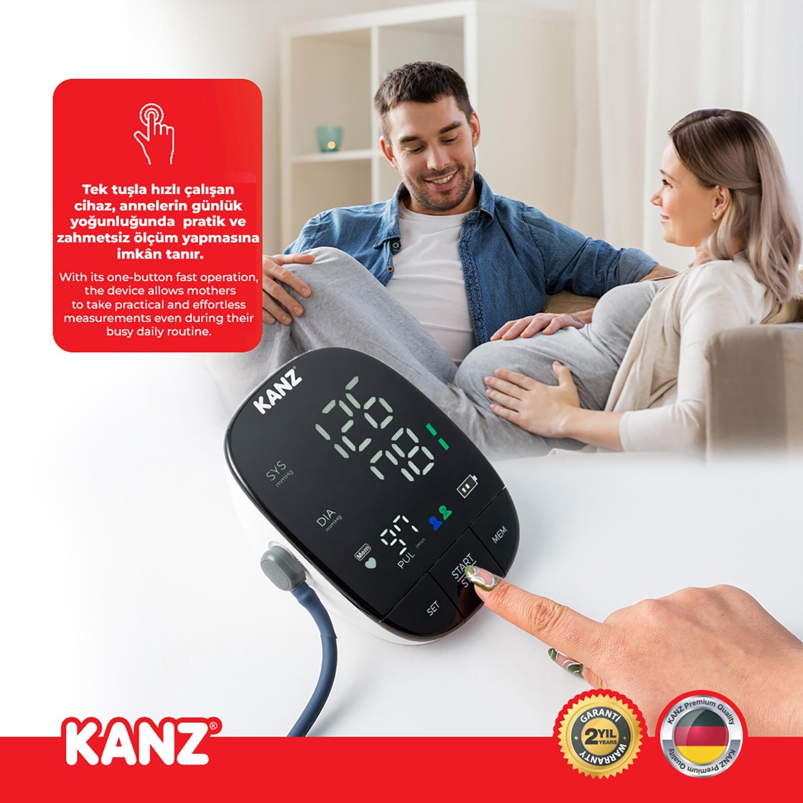 Dijital Tansiyon Aleti (Türkçe Seslendirmeli)