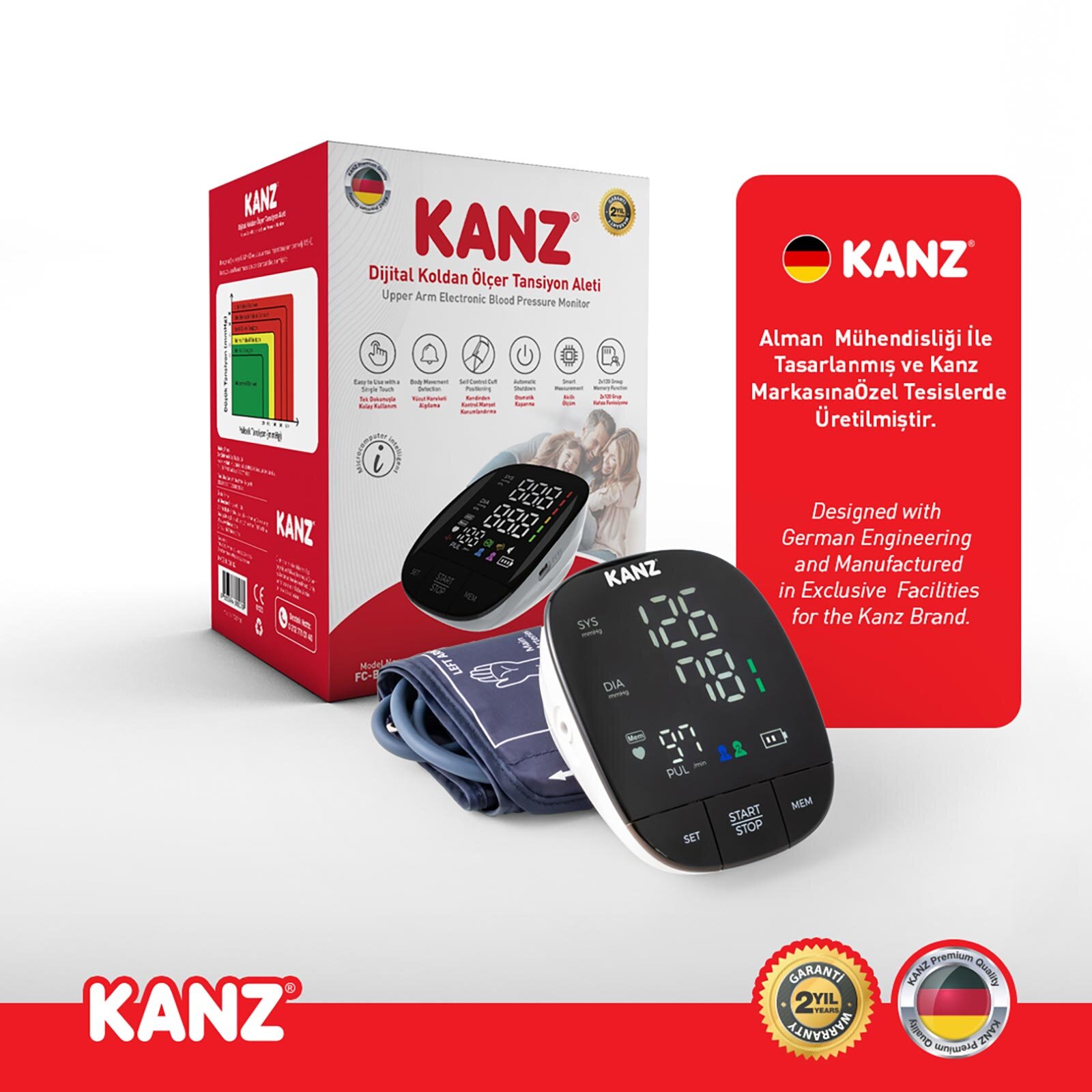 Dijital Tansiyon Aleti (Türkçe Seslendirmeli)