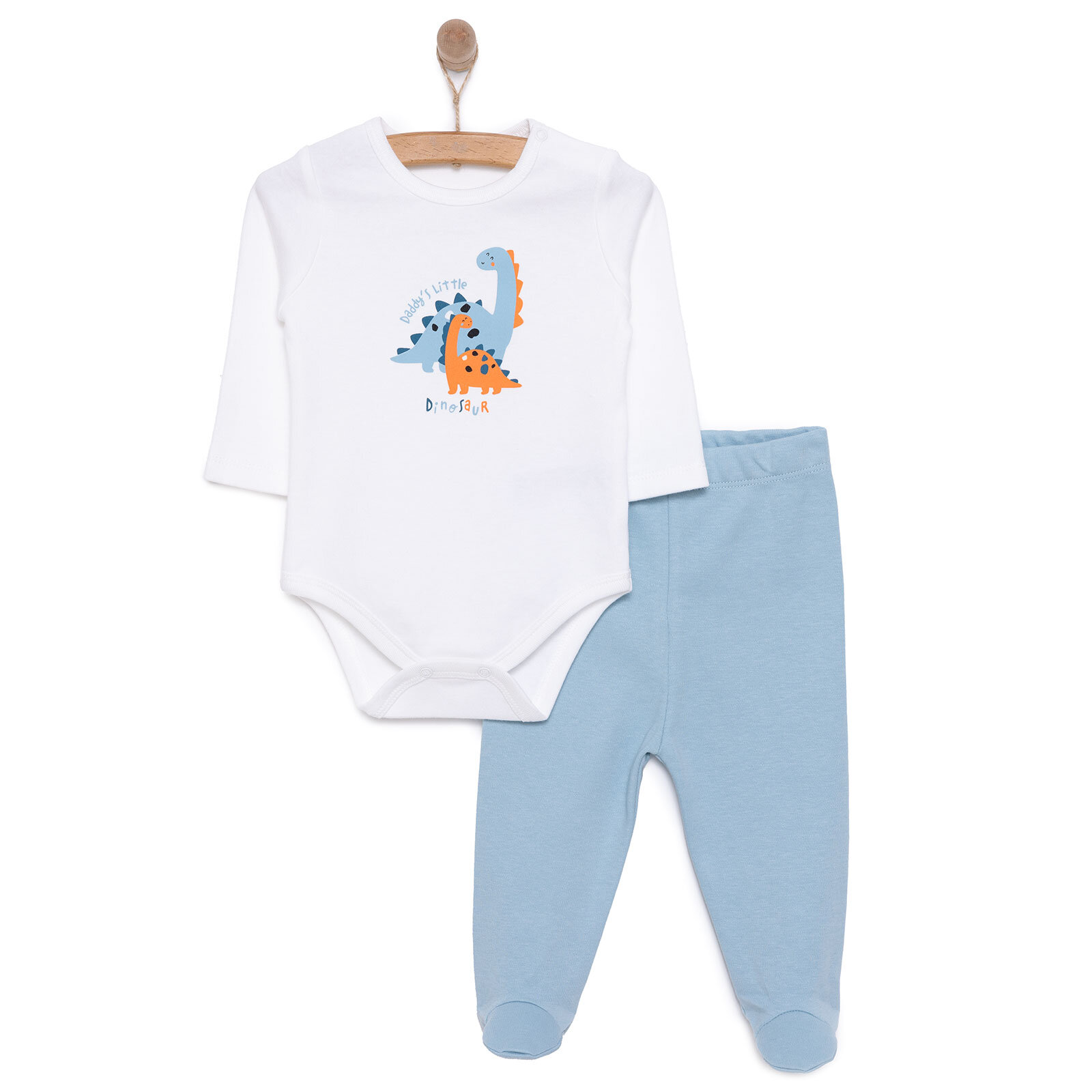 Dinazor Baskılı Yenidoğan Erkek Body-Patikli Alt Erkek Bebek