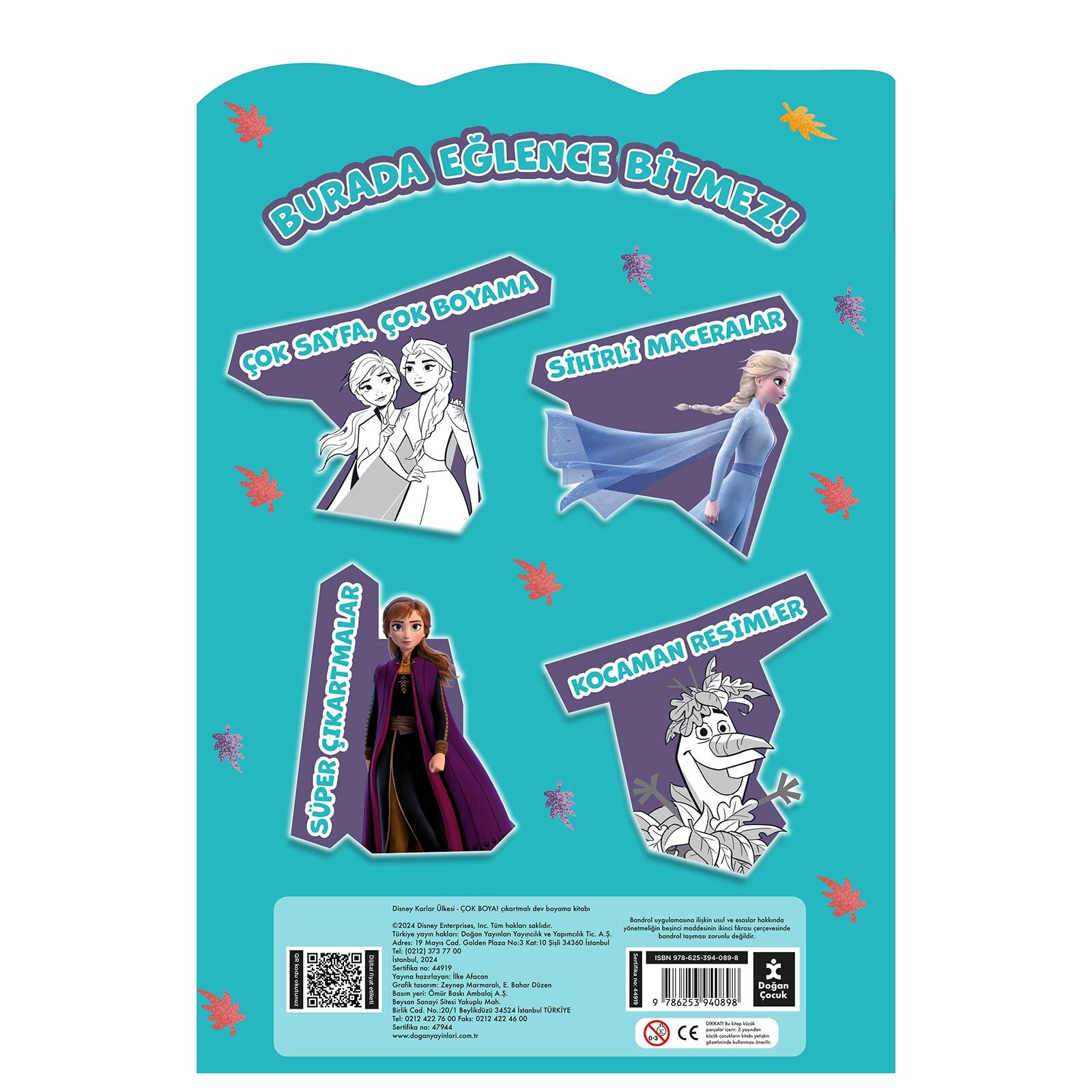 Disney Karlar Ülkesi Çok Boyama Çıkartmalı Kitabı