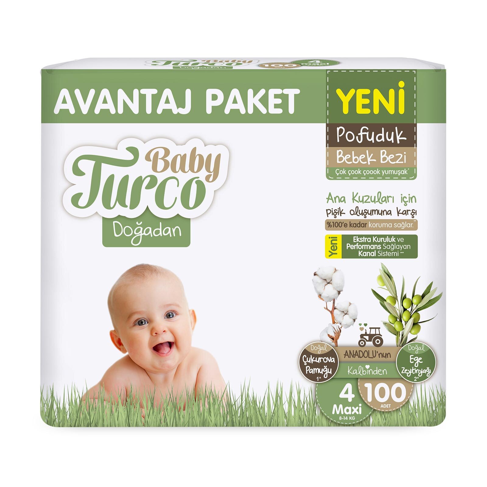 Doğadan 4 Beden 100 Adet