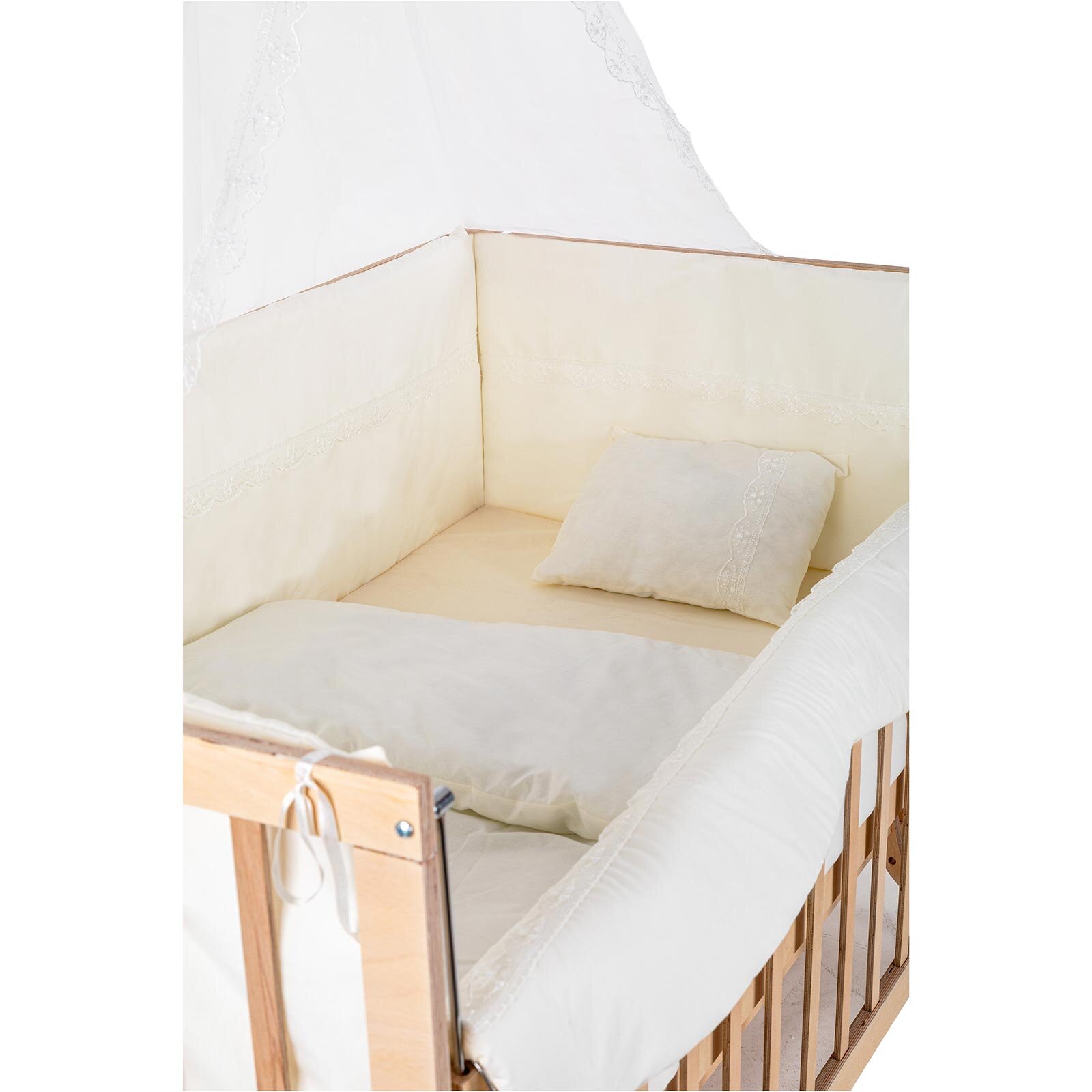 Doğal Ahşap Asansörlü ve Sallanabilir Beşik 70X130 cm Doğal Ahşap Asansörlü ve Sallanabilir Beşik 70X130 cm