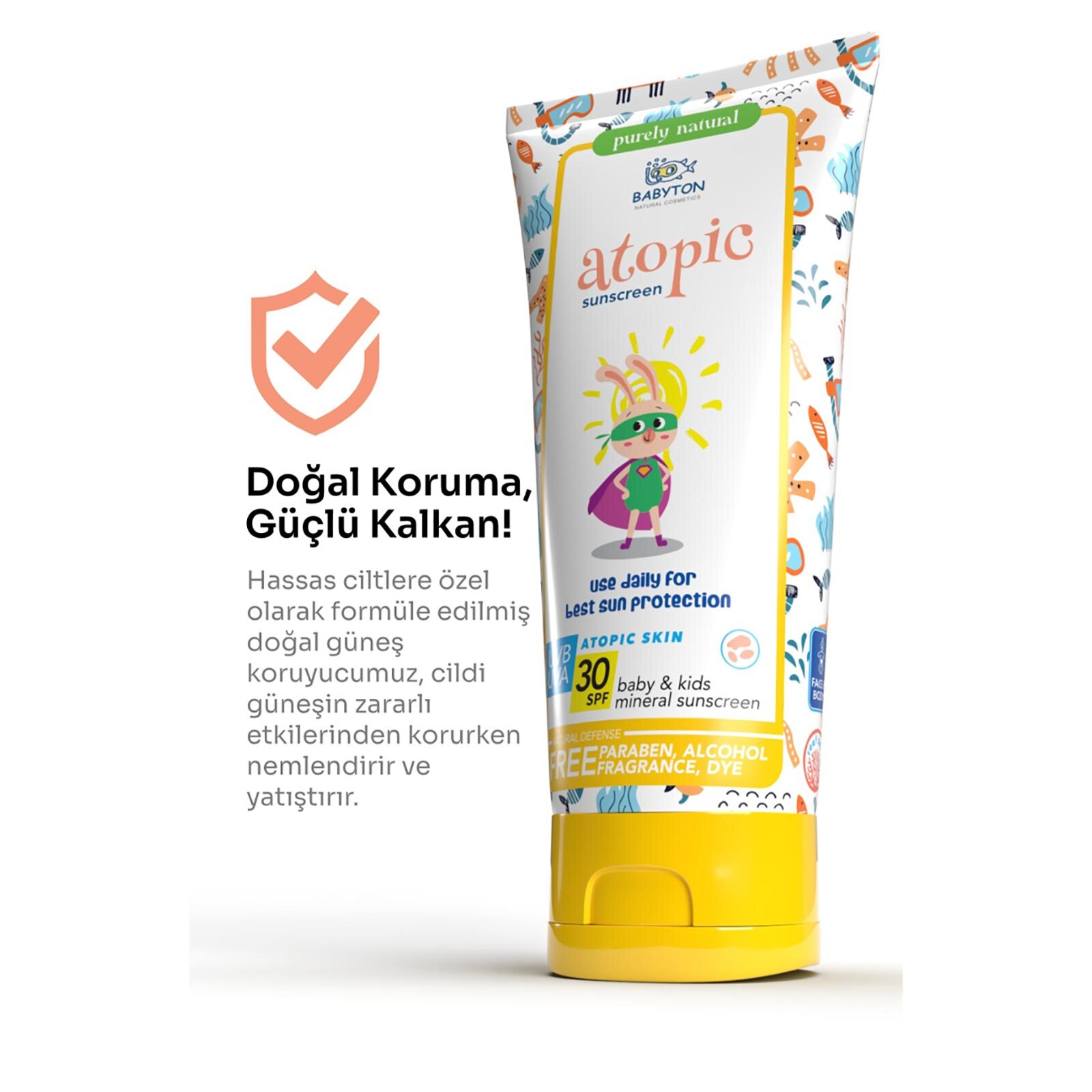 Doğal Atopik Cilt Güneş Kremi 30 SPF 100 ml