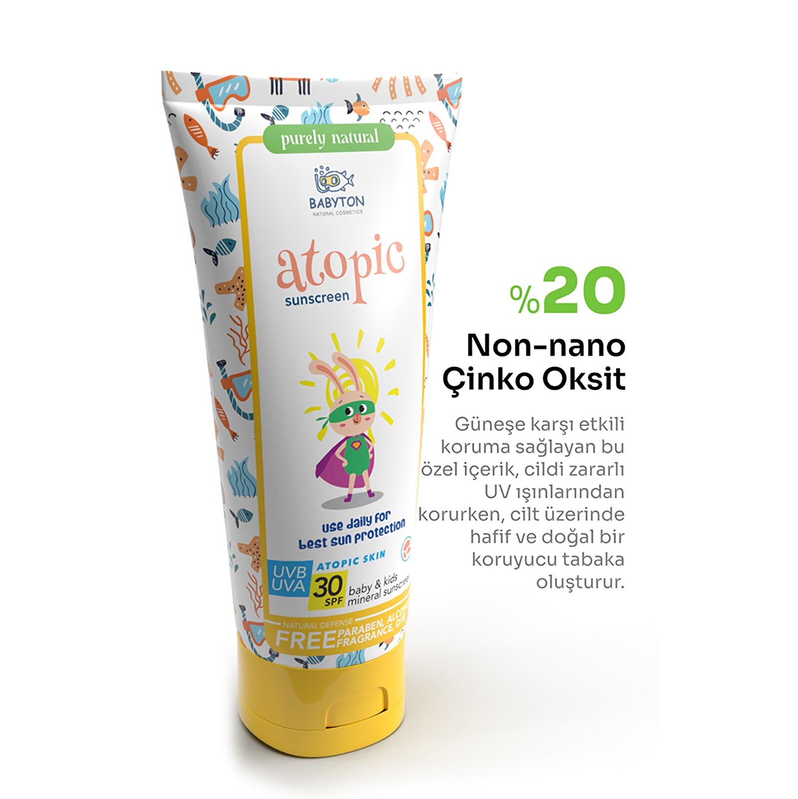 Doğal Atopik Cilt Güneş Kremi 30 SPF 100 ml