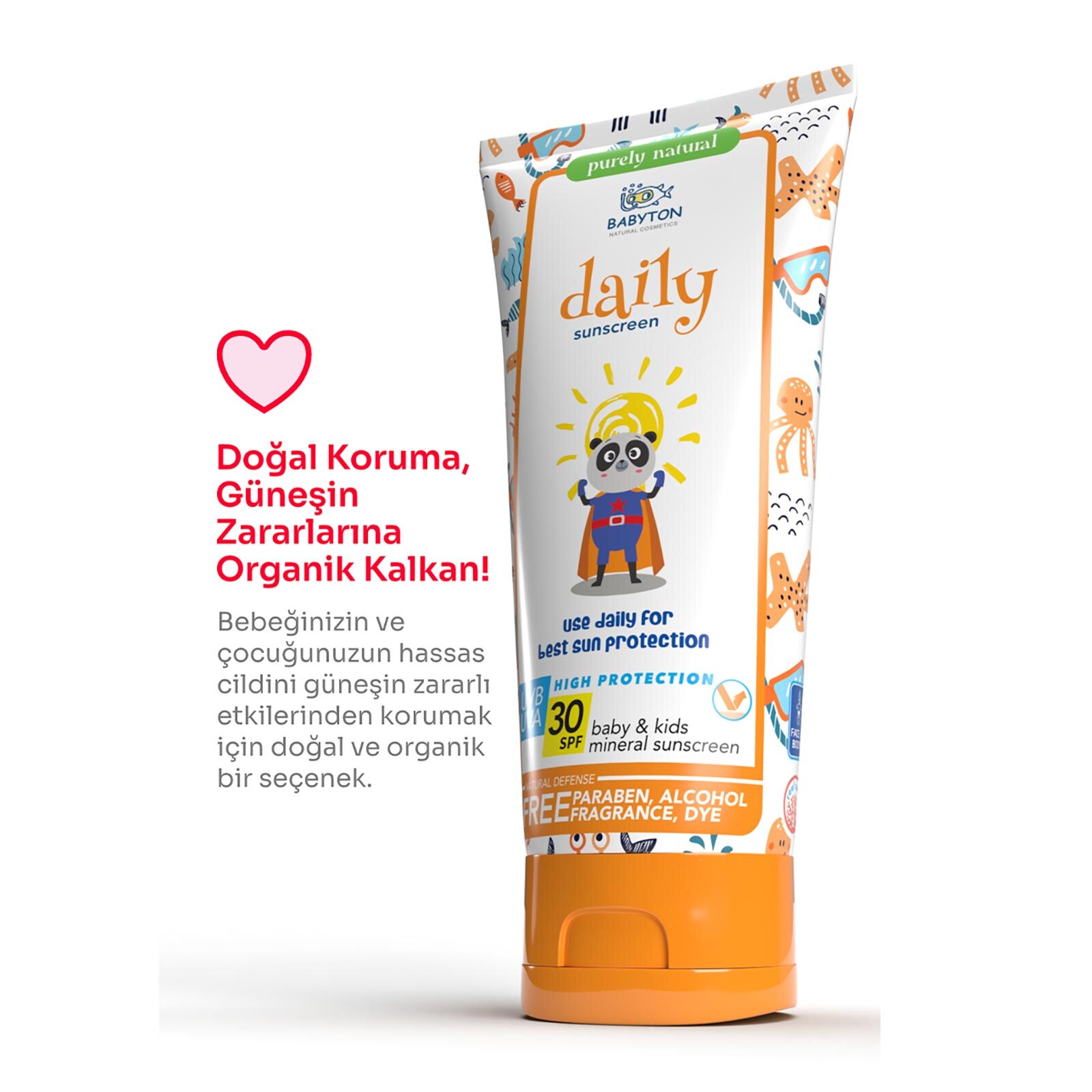 Doğal Günlük Güneş Koruyucu Krem 30 SPF 100 ml