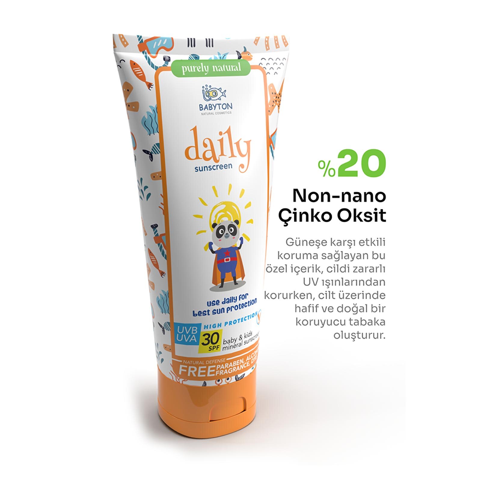 Doğal Günlük Güneş Koruyucu Krem 30 SPF 100 ml