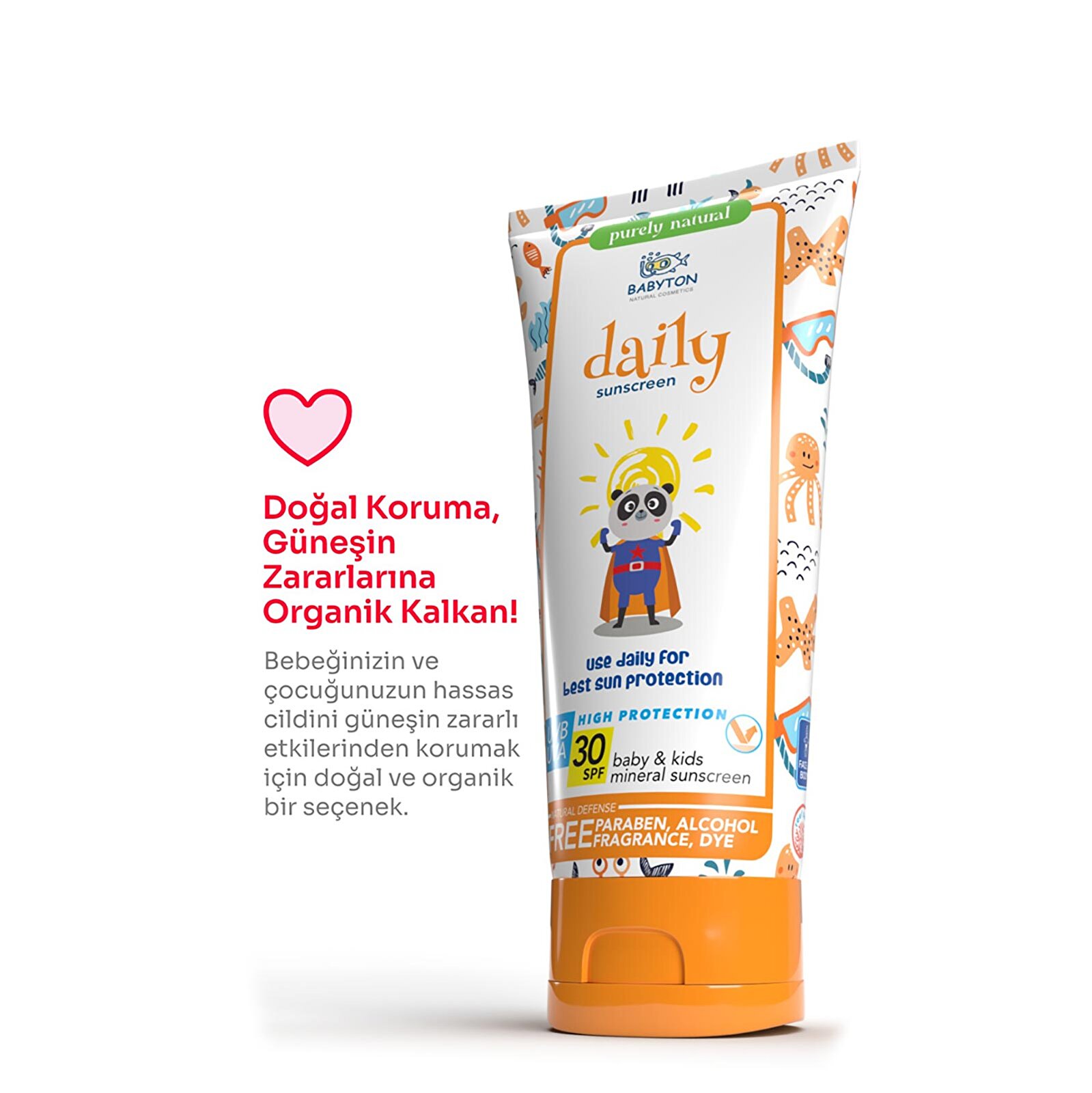 Doğal Günlük Güneş Koruyucu Krem 30 SPF 50 ml