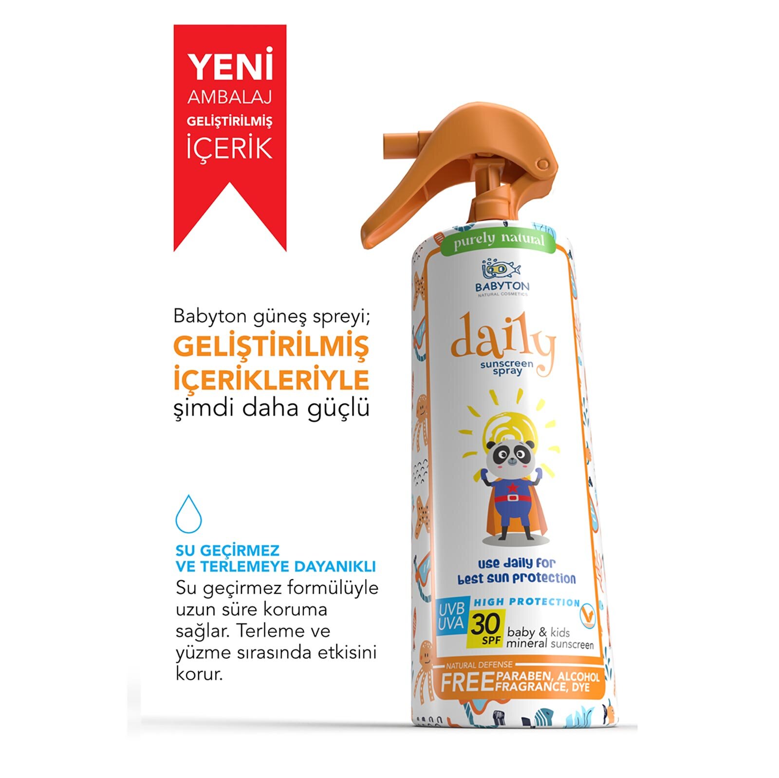 Doğal Günlük Güneş Koruyucu Sprey 30 SPF 200 ml