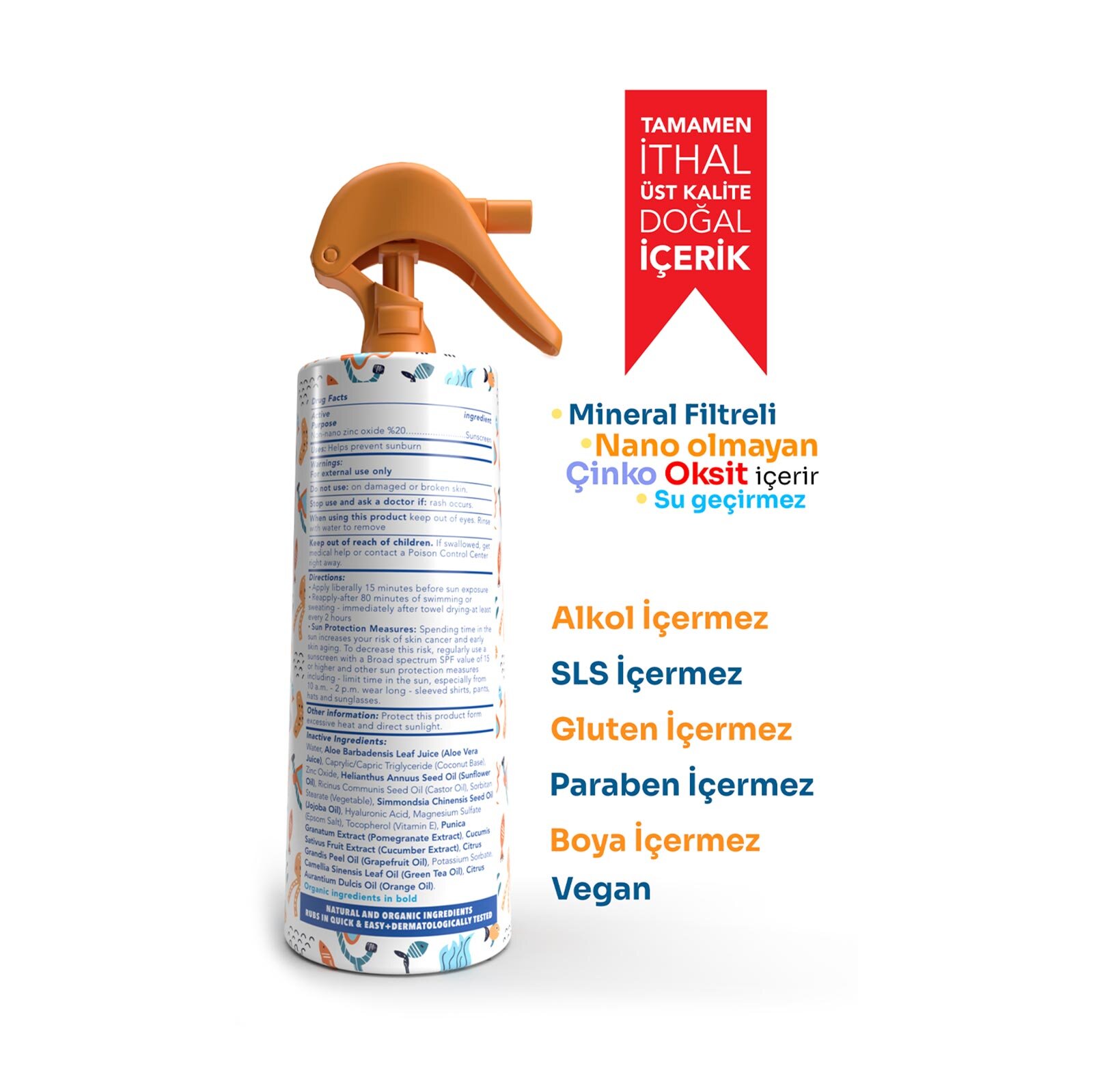 Doğal Günlük Güneş Koruyucu Sprey 30 SPF 200 ml