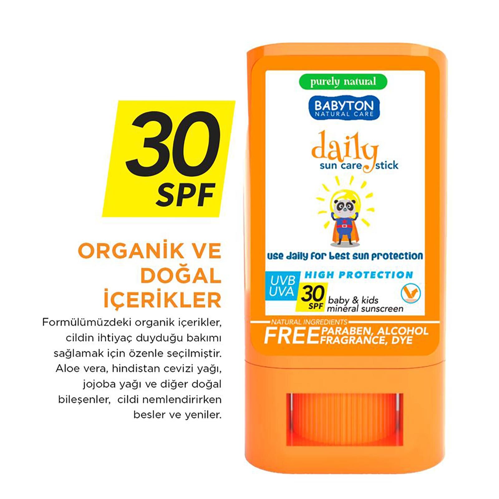 Doğal Günlük Güneş Koruyucu Stick 30 SPF 20 gr