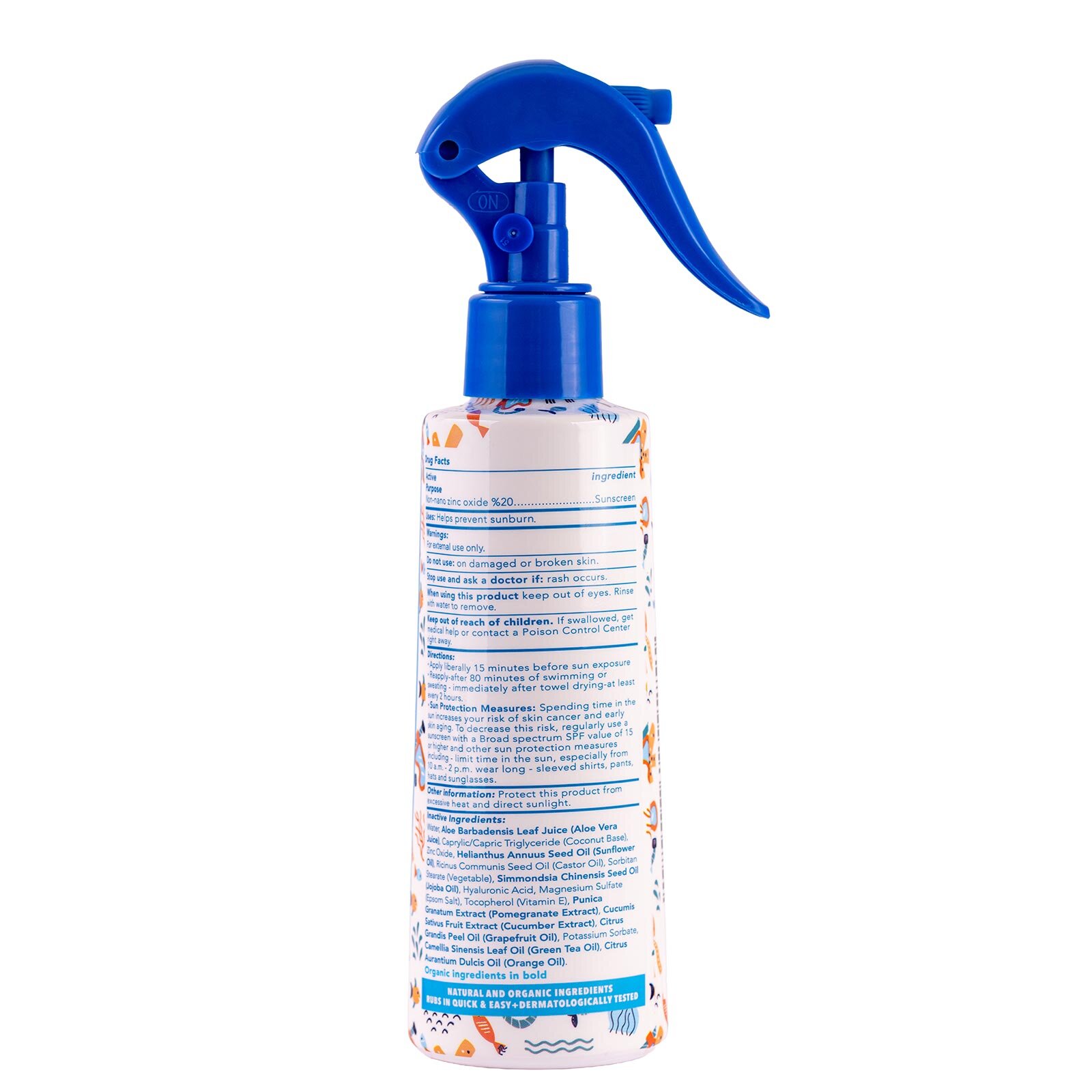 Doğal Suya Dayanıklı Güneş Koruyucu Sprey 50 SPF 200 ml