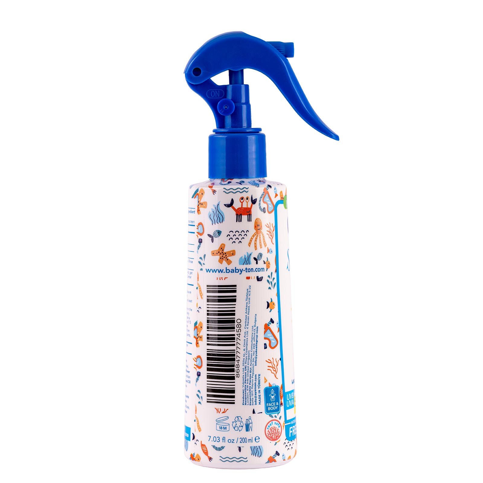 Doğal Suya Dayanıklı Güneş Koruyucu Sprey 50 SPF 200 ml