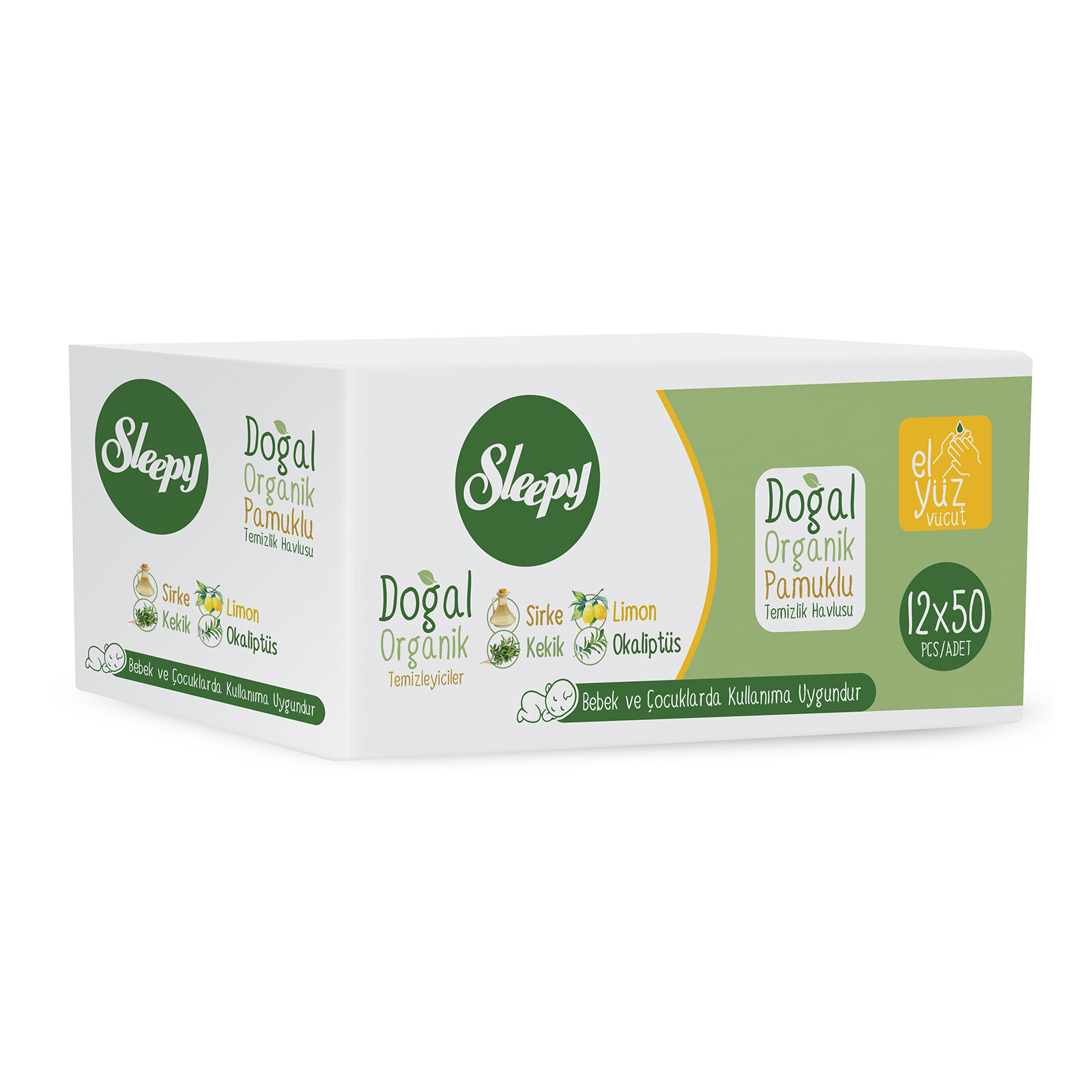 Doğal&Organik Temizlik Havlusu 12x50