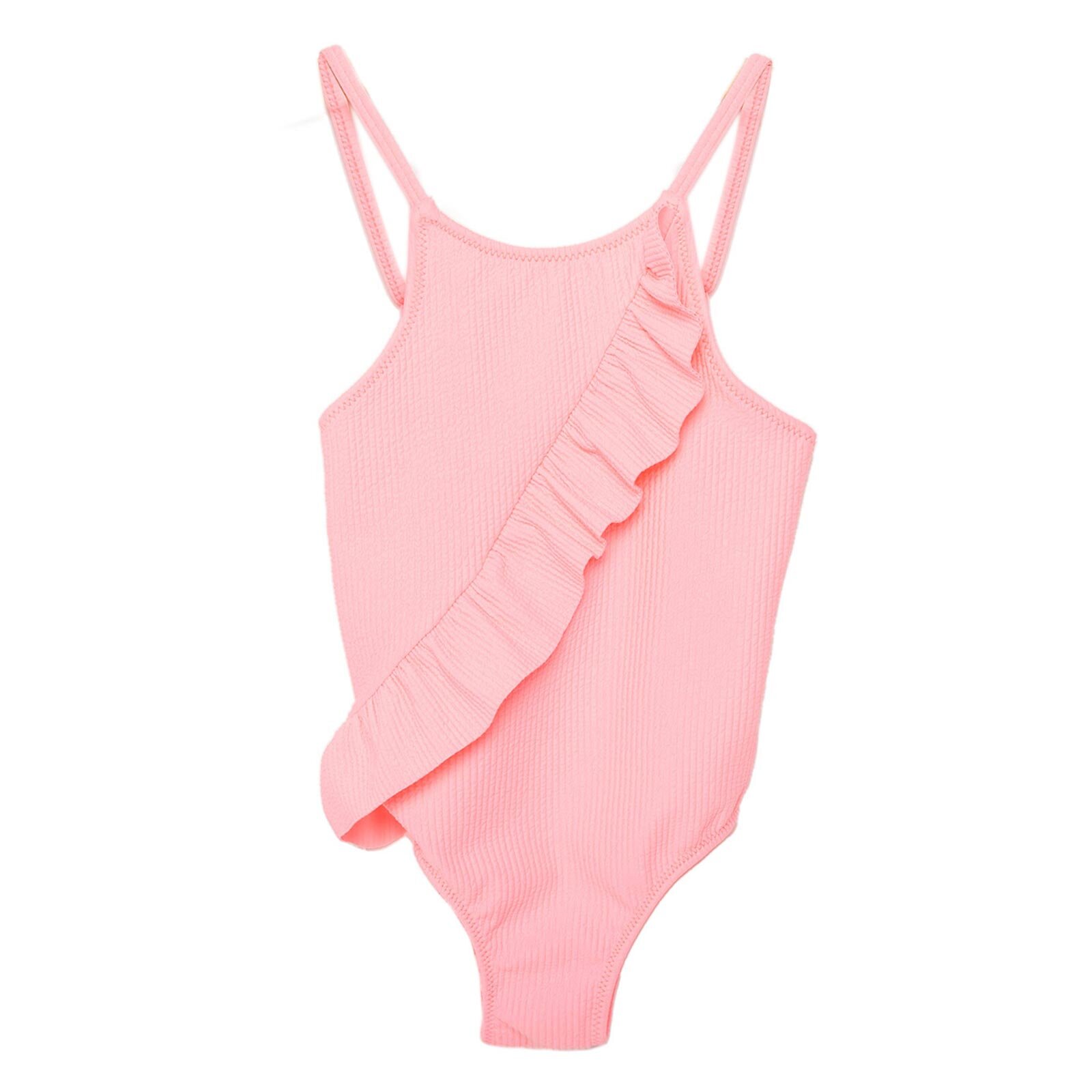 Dokulu Kumaş Fırfırlı Kız Mayo Kız Bebek