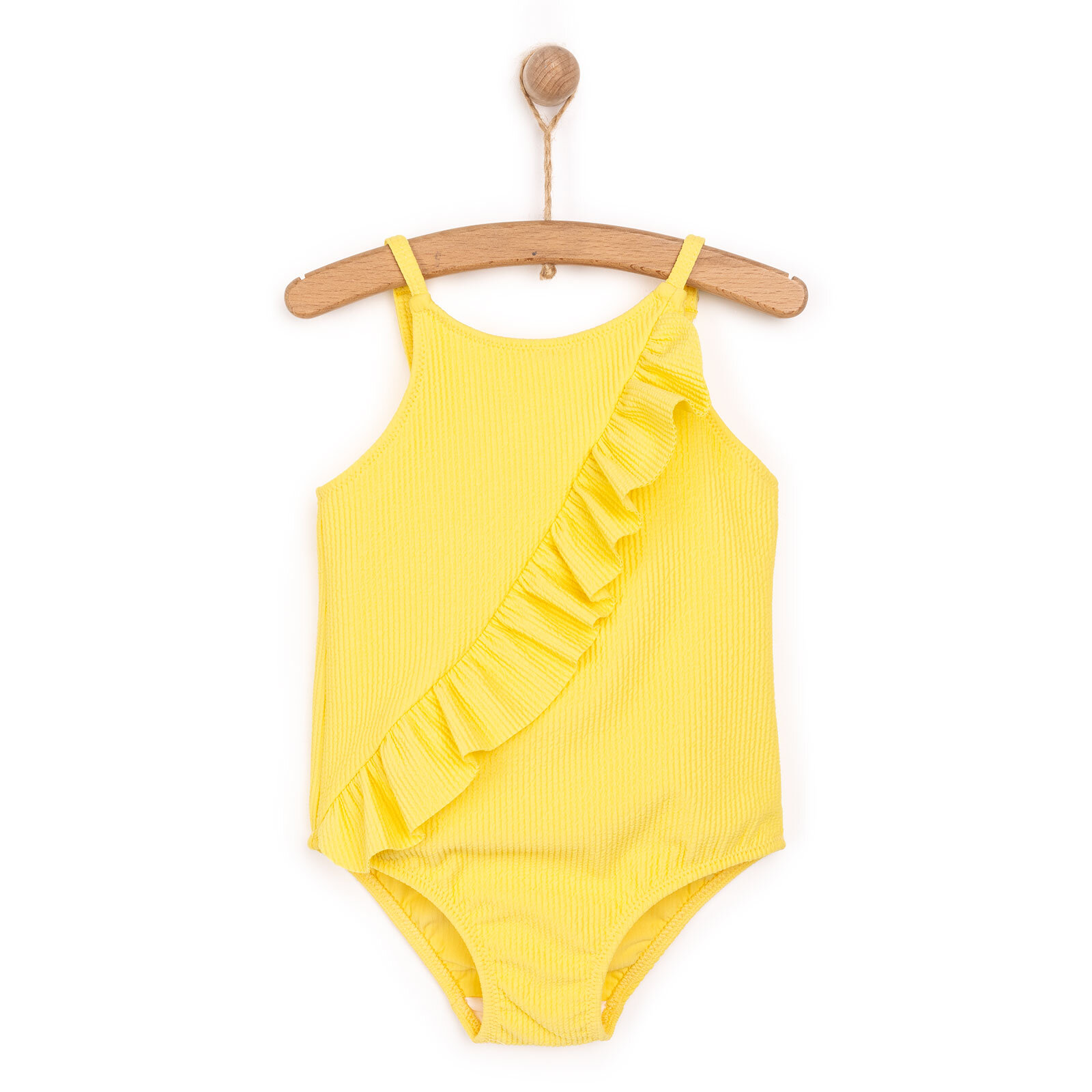 Dokulu Kumaş Fırfırlı Kız Mayo Kız Bebek