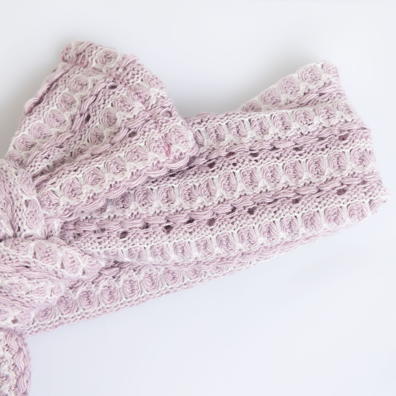 Dokulu Örme Kumaş Bağlamalı  Kız Saç Bandı Kız Bebek