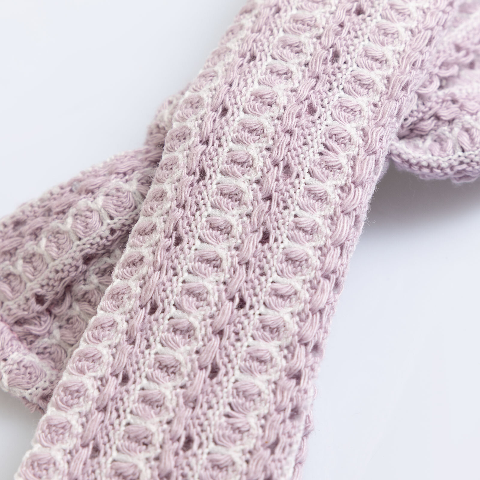 Dokulu Örme Kumaş Bağlamalı  Kız Saç Bandı Kız Bebek