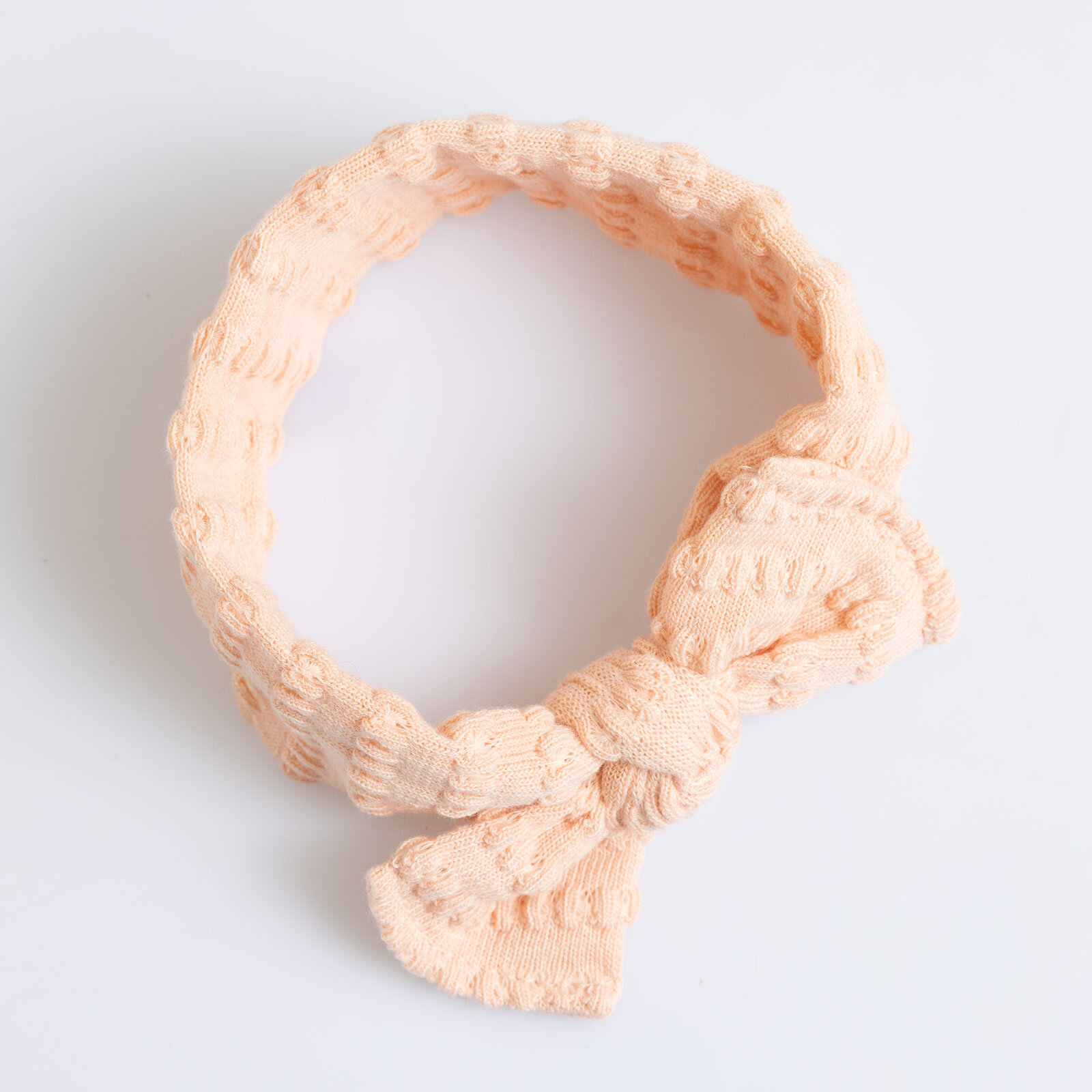 Dokulu Örme Kumaş Bağlamalı Kız Saç Bandı Kız Bebek Dokulu Örme Kumaş Bağlamalı Kız Saç Bandı Kız Bebek