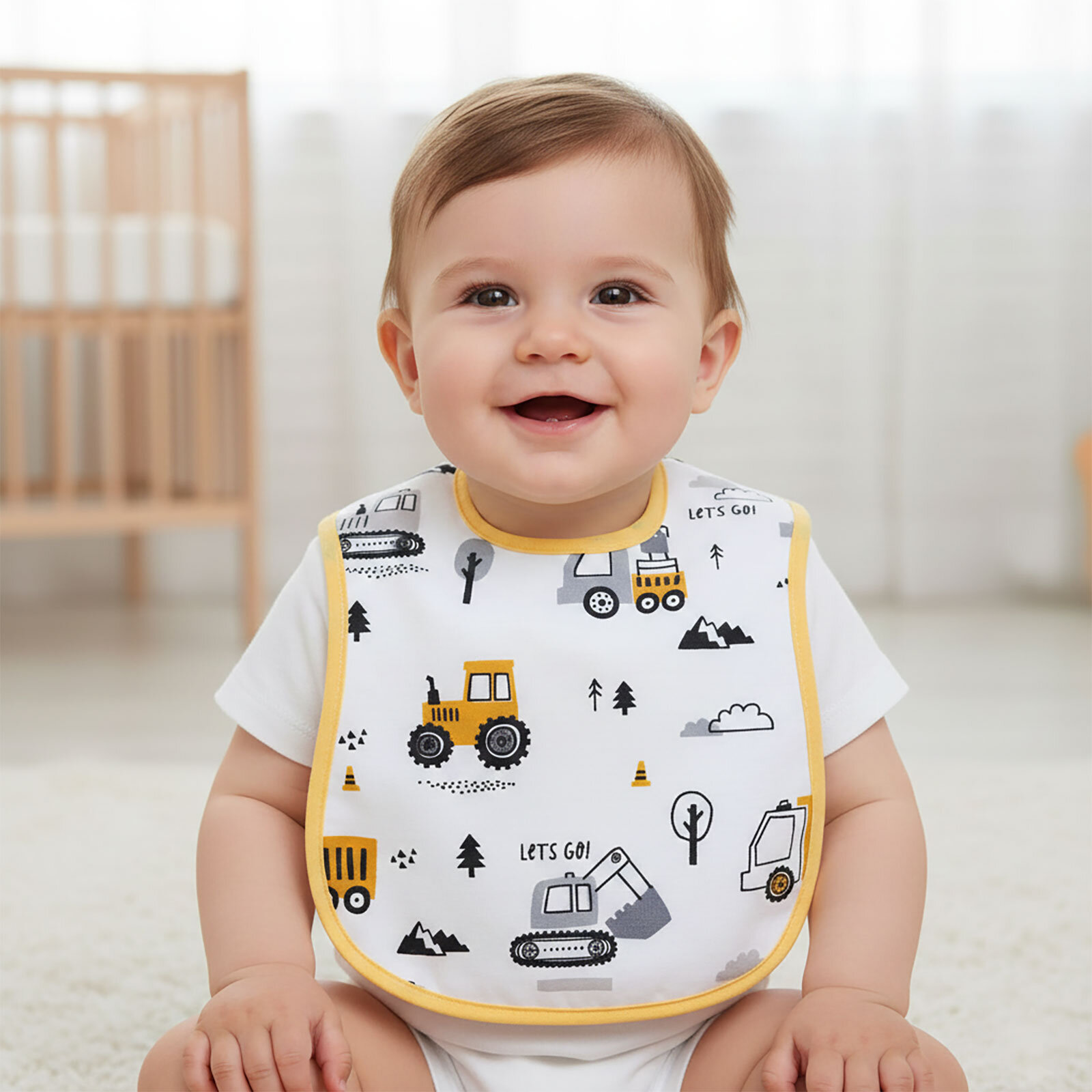 Dokuma Kumaş Arkası Havlulu Önlük - Traktör