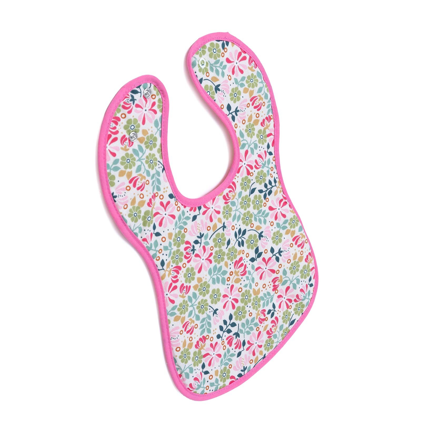 Dokuma Kumaş Arkası Havlulu Mama Önlük - Çiçek