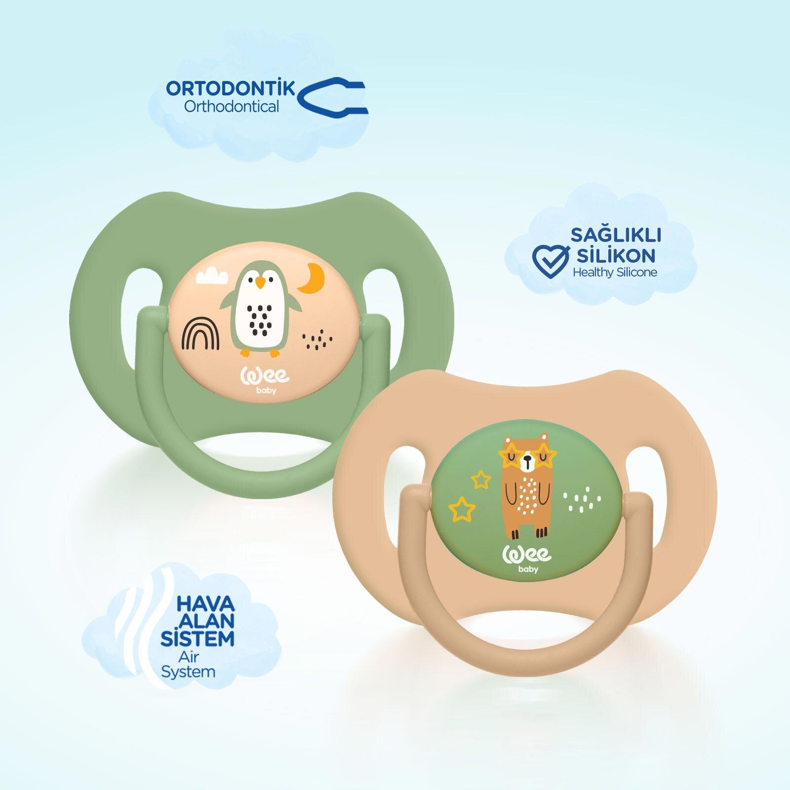 Duo Simetrik Uçlu Emzik 0-6 Ay No:1