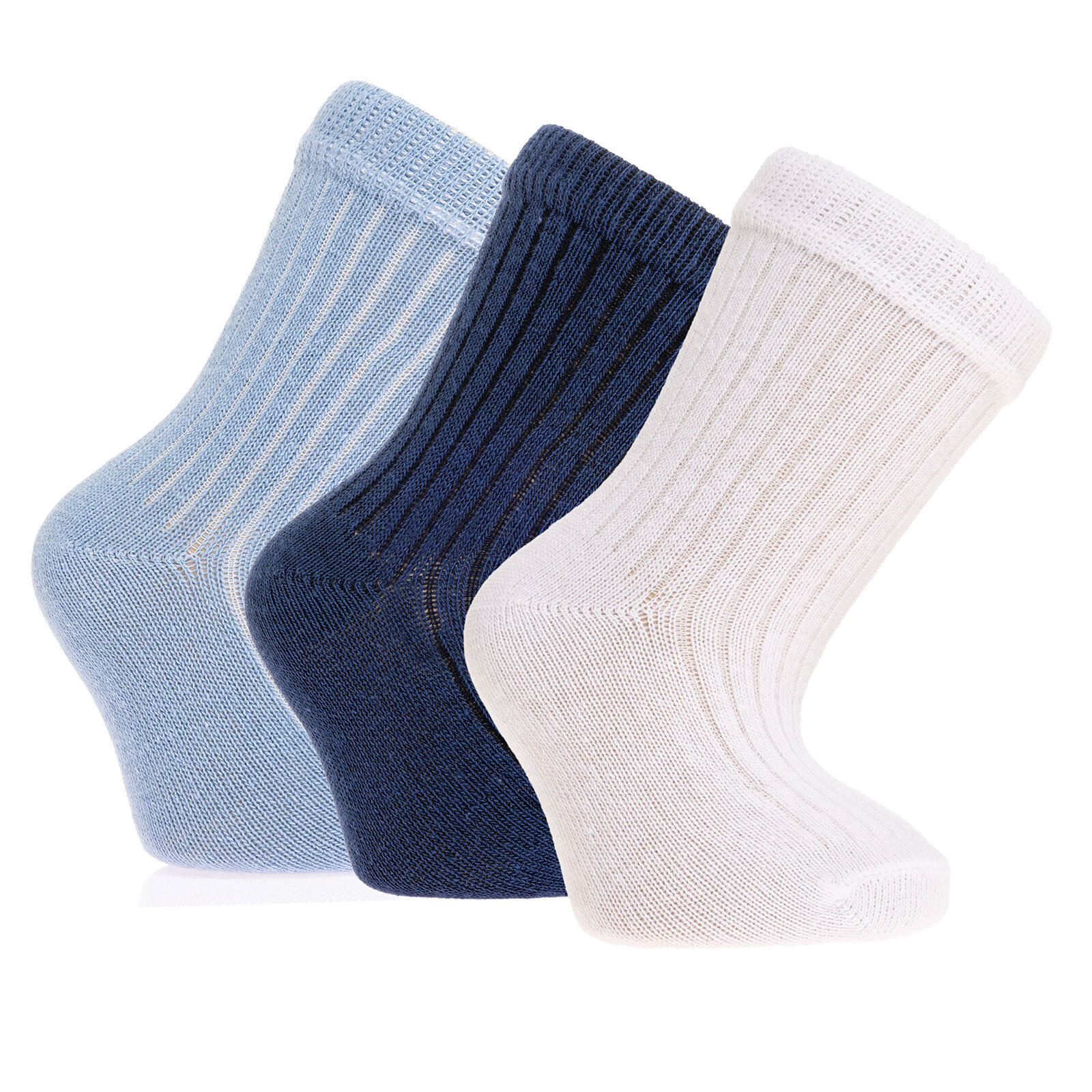 Düz Renkli Erkek 3lü Soket Çorap Erkek Bebek