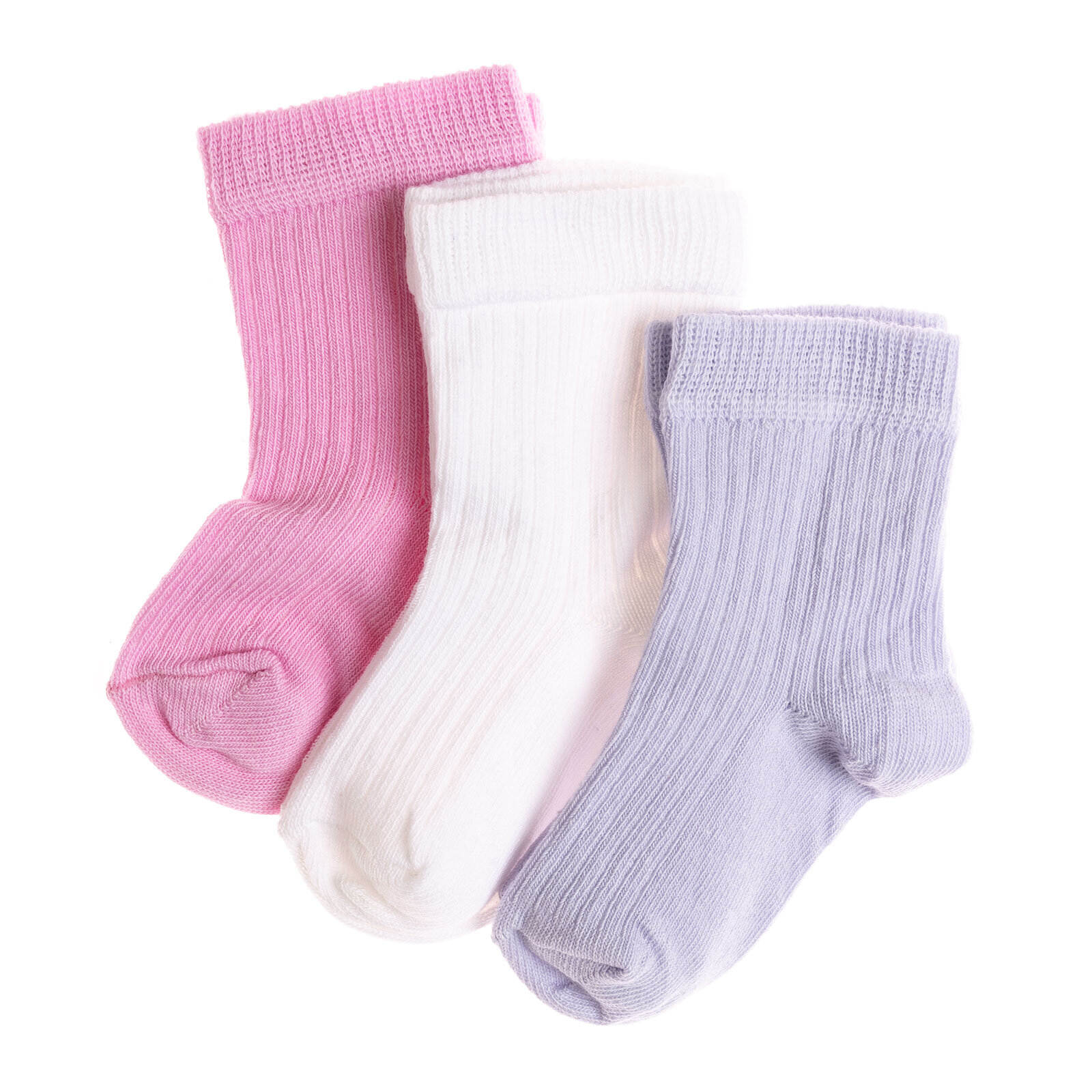 Düz Renkli Kaşkorse Kız 3lü Soket Çorap Kız Bebek