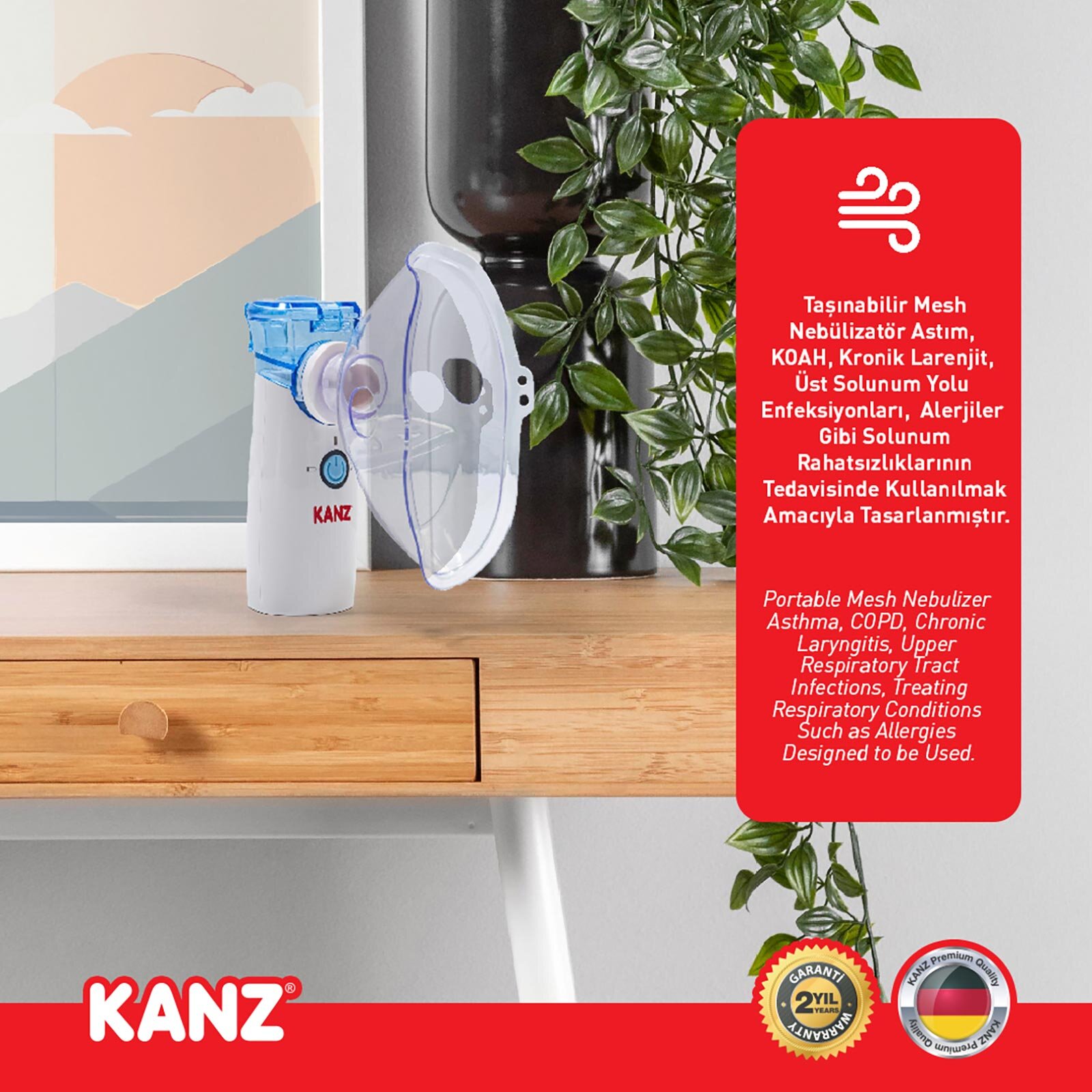 Taşınabilir Mesh Nebulizatör