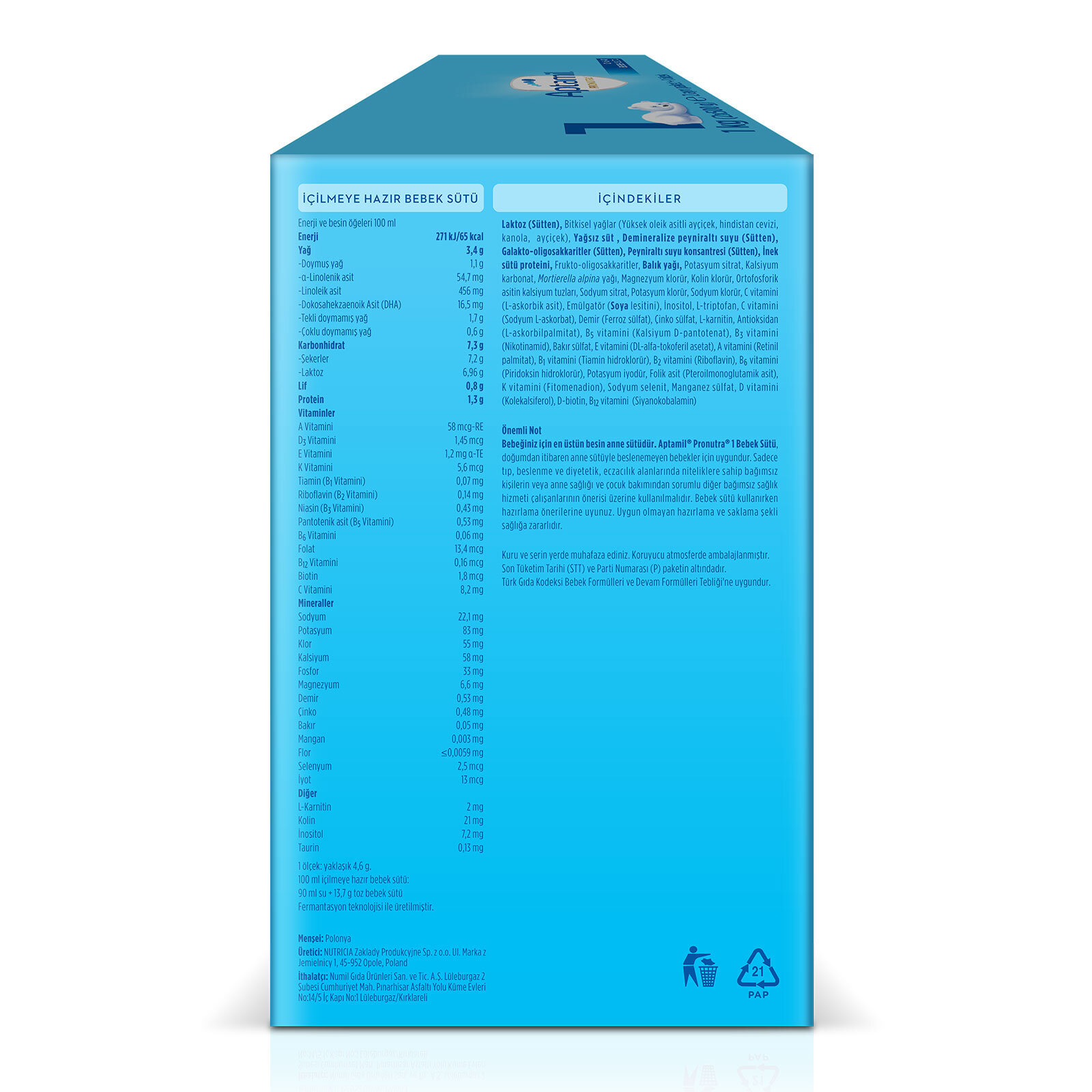 1 Bebek Sütü 1000 gr 0-6 Ay 1 Bebek Sütü 1000 gr 0-6 Ay