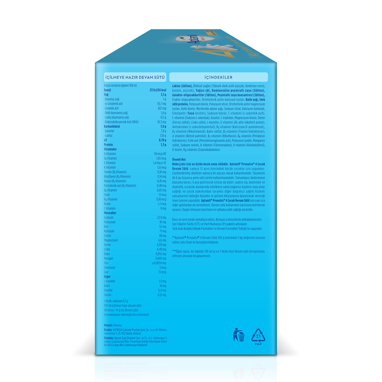 4 Çocuk Devam Sütü 1000 gr 1+ Yaş