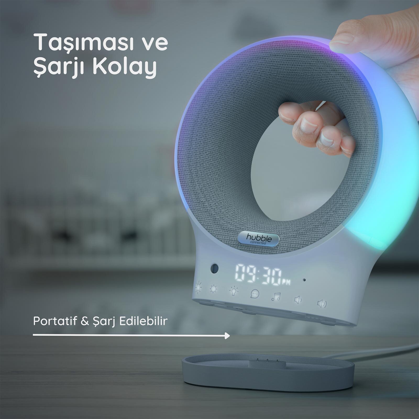 ECLİPSE PLUS Bebek Telsizi, Ninni Çalar, Bluetooth Speaker, Gece Lambası