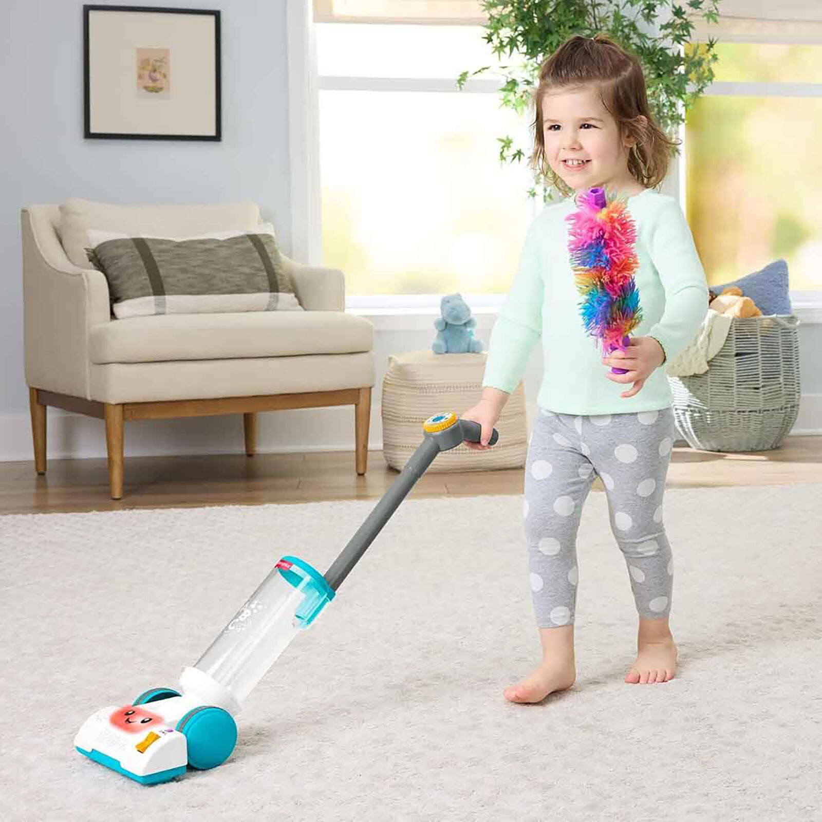 Eğlen ve Öğren 2'si 1 Arada Süpürge