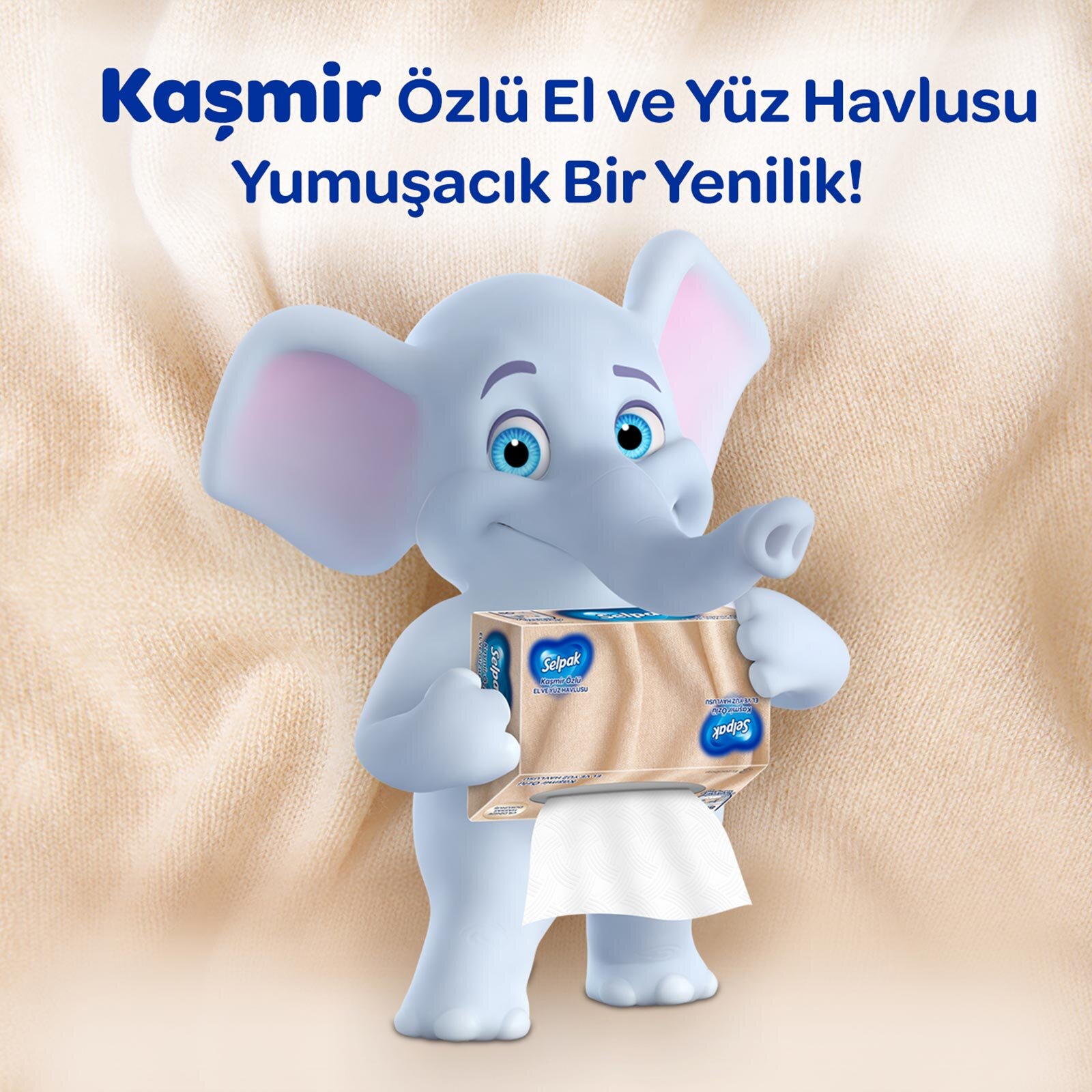 El Yüz Havlusu Kaşmir Özlü 80 Adet