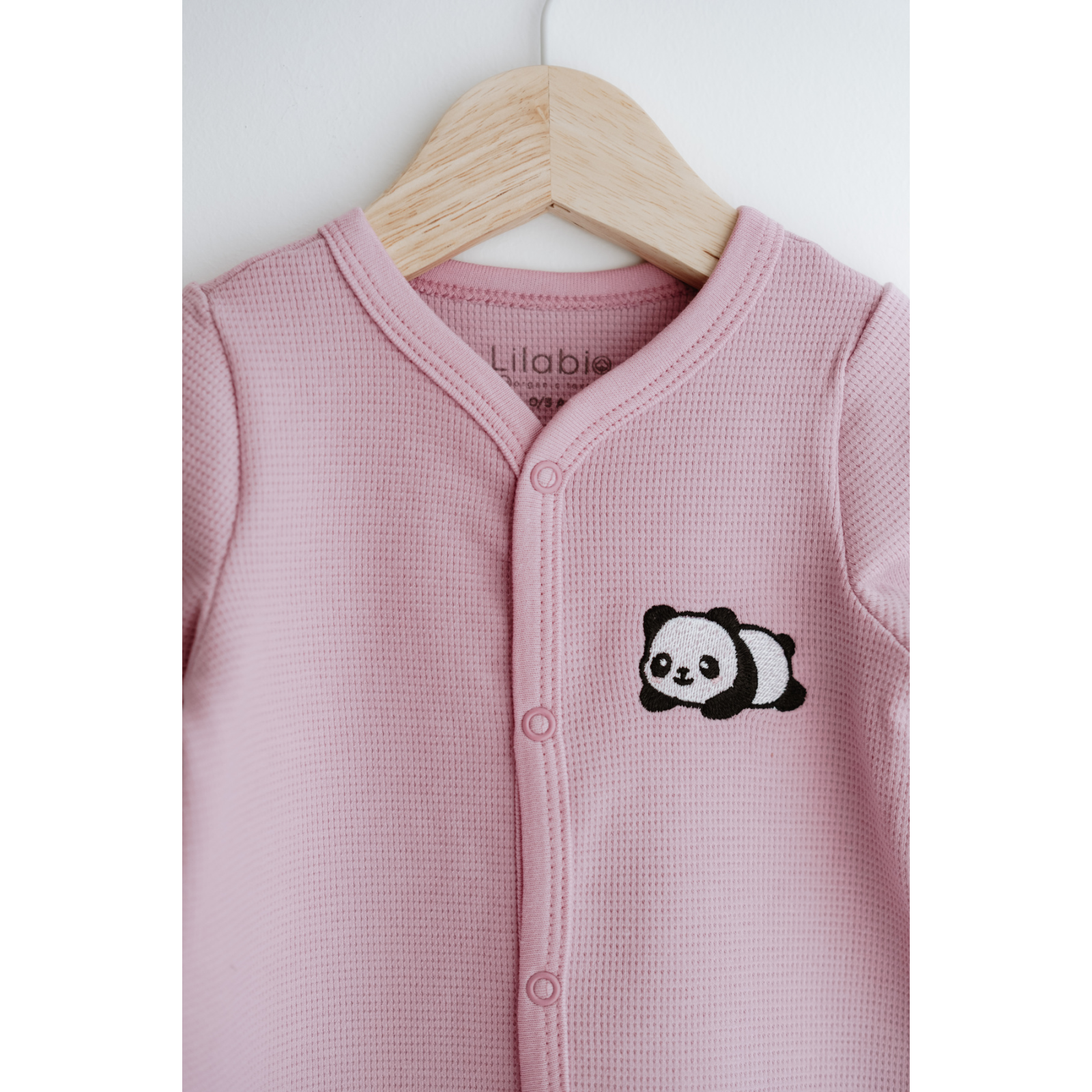 Uzun Kollu Nakış İşlemeli Waffle Kumaş Bebek Tulum