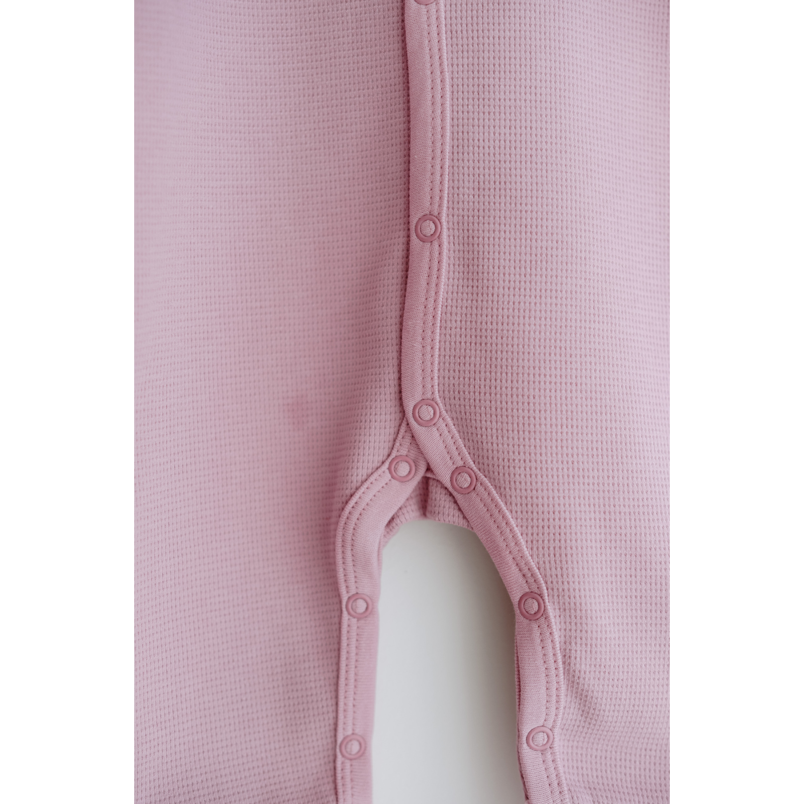 Uzun Kollu Nakış İşlemeli Waffle Kumaş Bebek Tulum