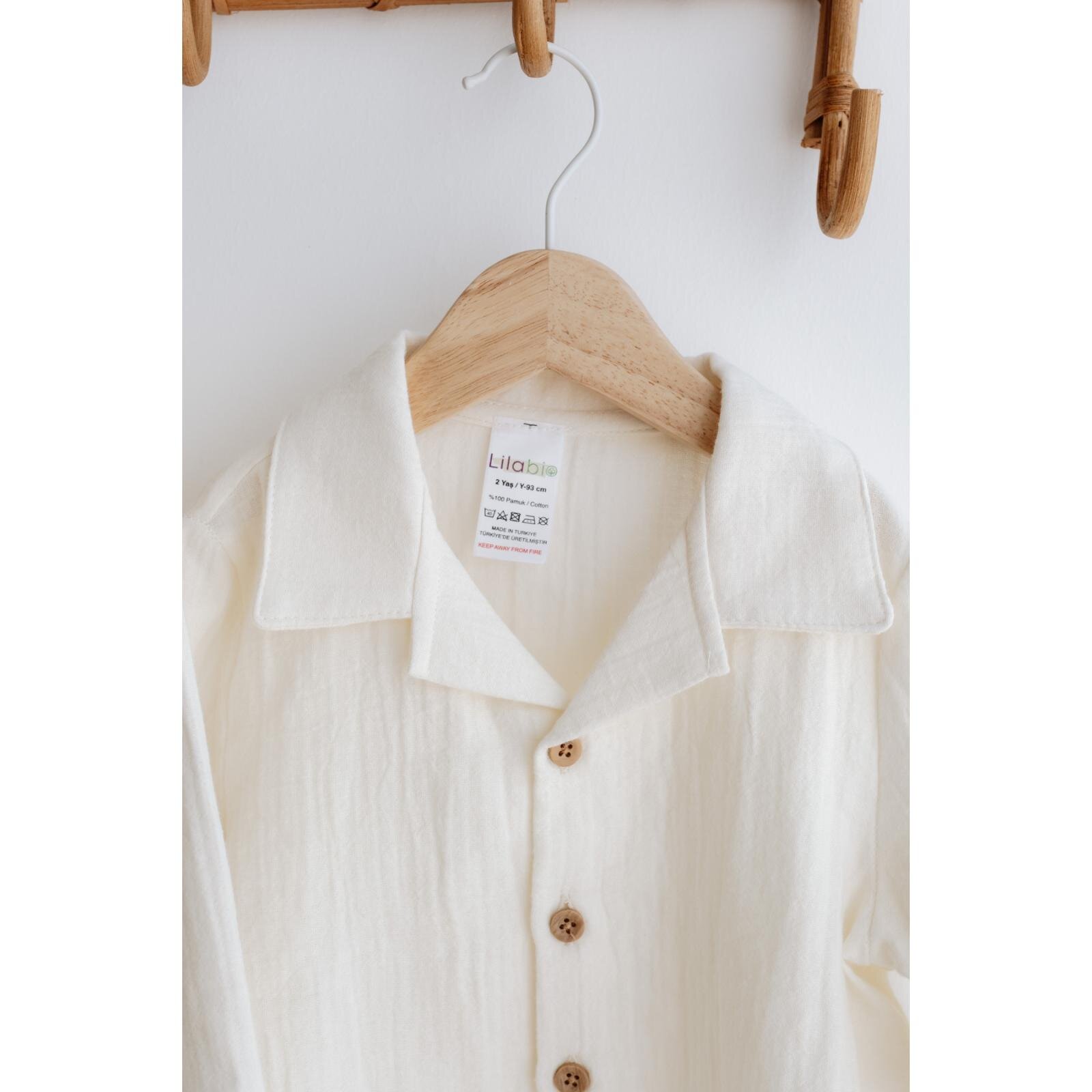 %100 Pamuk Müslin Bohem Gömlekli Takım