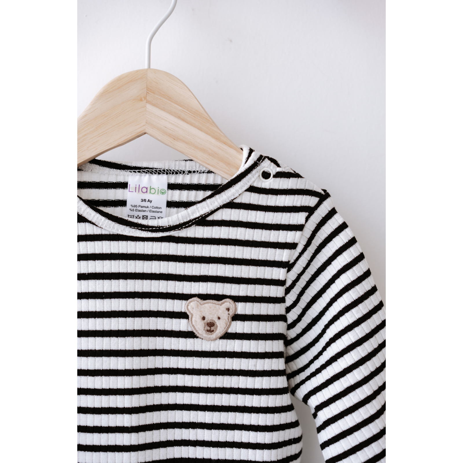 %100 Pamuk Uzun Kollu Altdan Çıtçıtlı Bebek Tulum