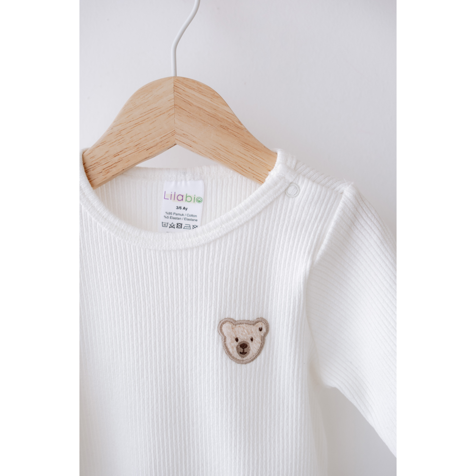 %100 Pamuk Uzun Kollu Altdan Çıtçıtlı Bebek Tulum