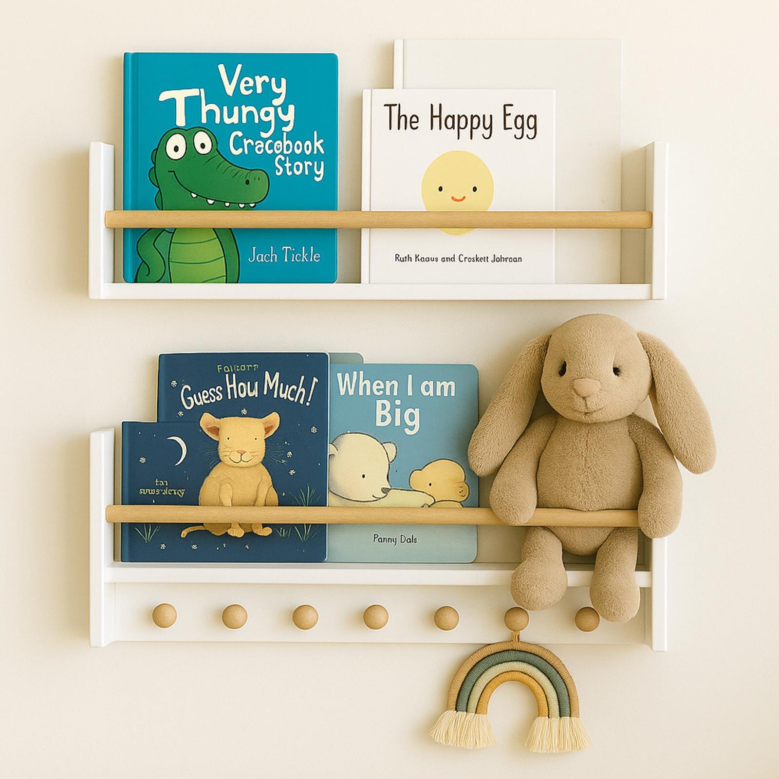 50 cm İkili Duvar Rafı – MDF Lake, Kitap & Aksesuar Rafı