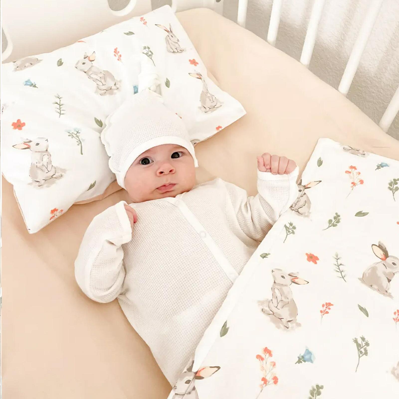 Tavşanlı 60x120 - 80x130 - 70x140 cm Uyumlu Bebek Nevresim Takımı