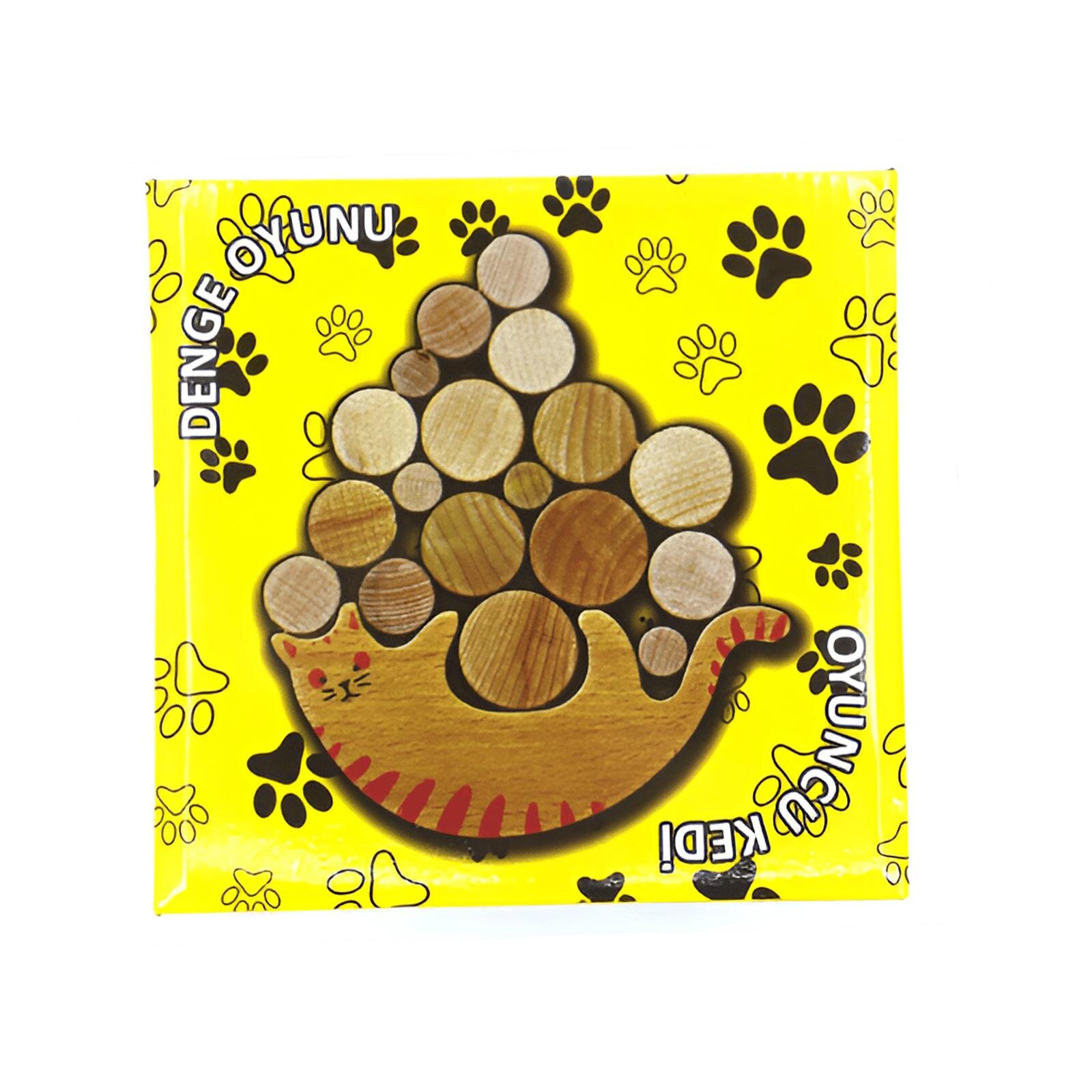 Çocuk Kedili Denge Oyunu Ahşap Oyuncak