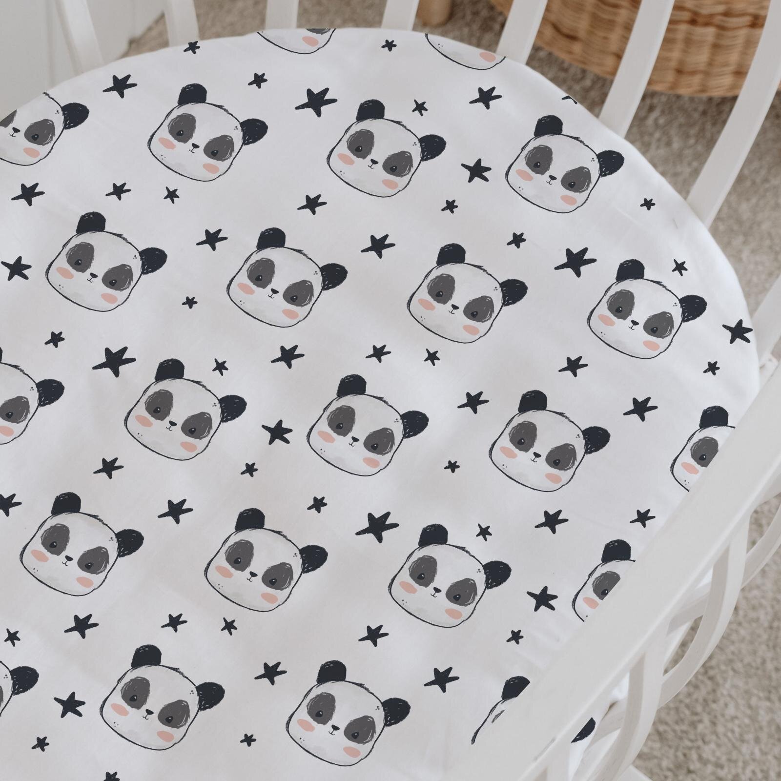 %100 Pamuklu Poplin Anne Yanı Beşik Nevresim Seti - Sevimli Panda %100 Pamuklu Poplin Anne Yanı Beşik Nevresim Seti - Sevimli Panda