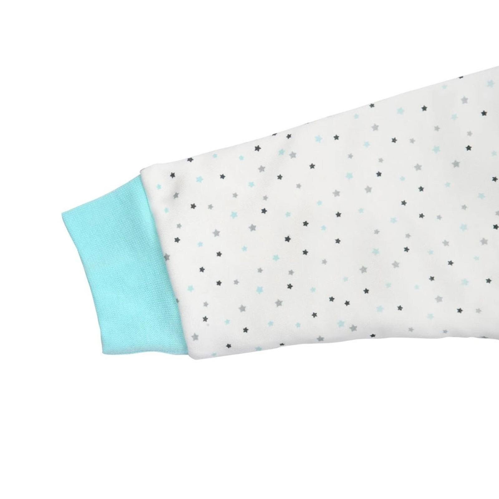 Unisex Yıldız Desen Uyku Tulumu Fermuarlı 1TOG Bisiklet Yaka Ribanalı Paça Uzun Kol