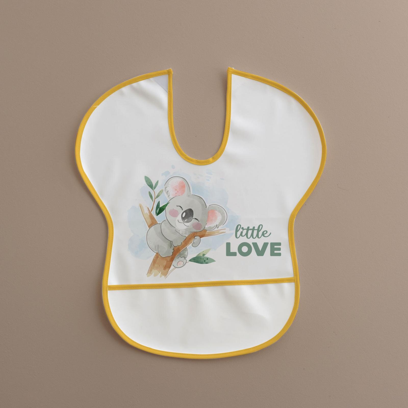 Sıvı Geçirmez Yarım Kollu Mama Önlüğü Happy Desen