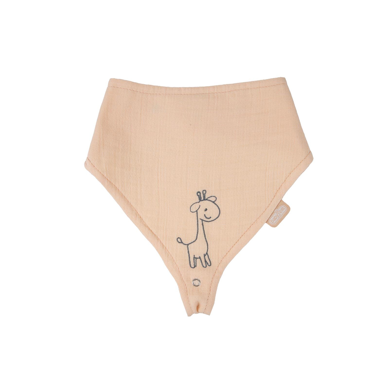 Emzik Askılı Müslin Önlük - Somon Emzik Askılı Müslin Önlük - Somon