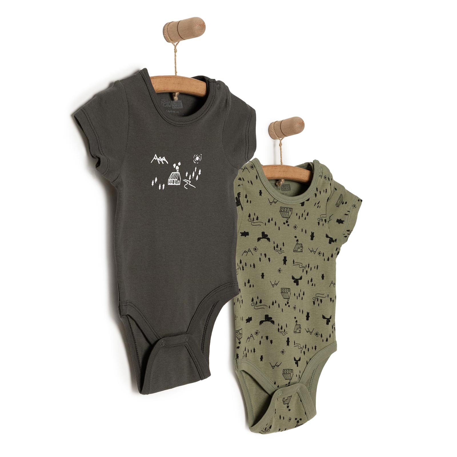 Erkek 2li Kısa Kol Body Erkek Bebek