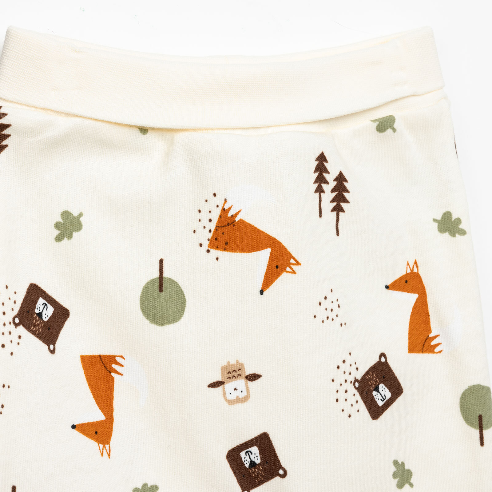 Erkek Bebek Yenidoğan 2'li Patiksiz Alt İnterlok  Hayvan Desenli Bej