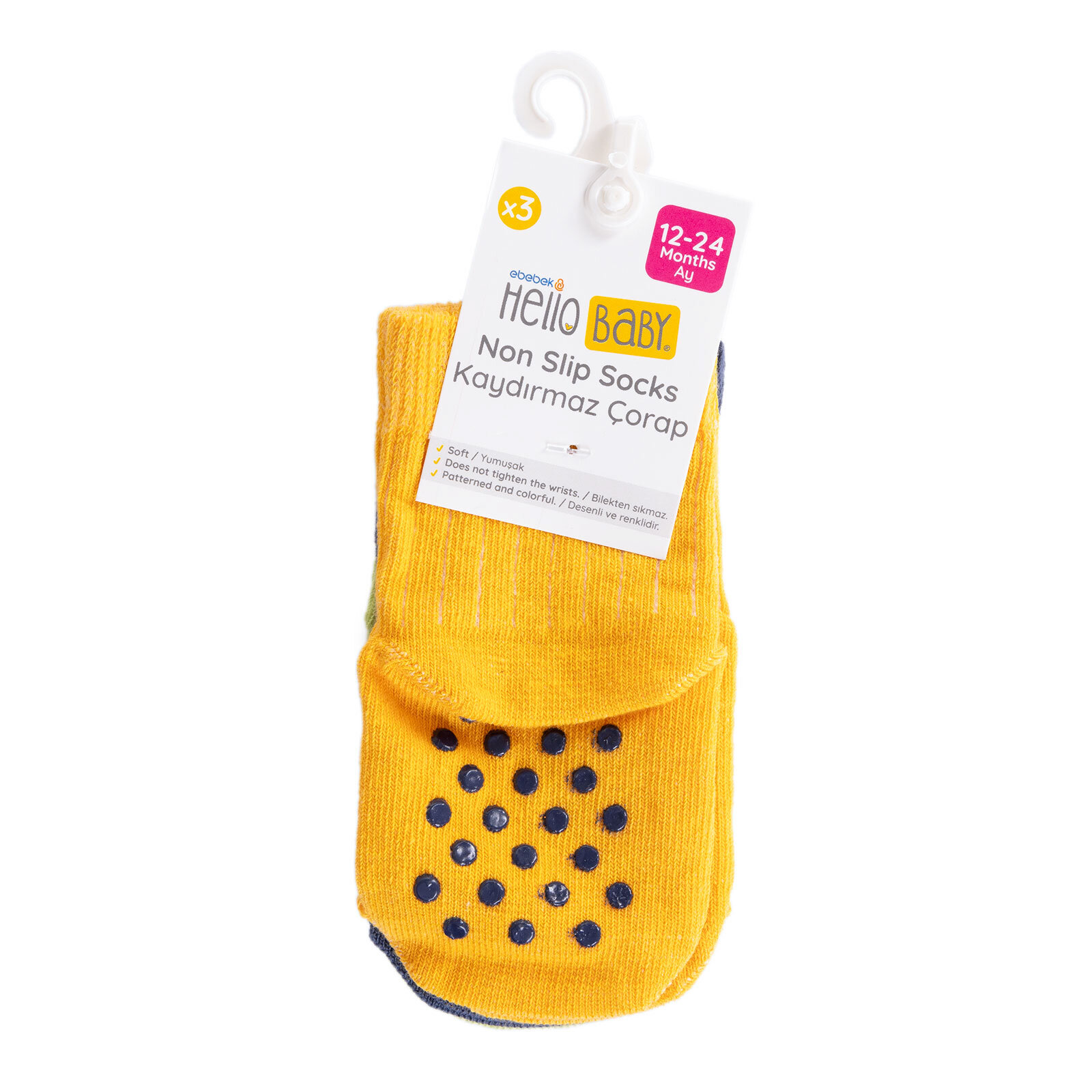 Erkek 3lü Kaydırmaz Çorap Erkek Bebek