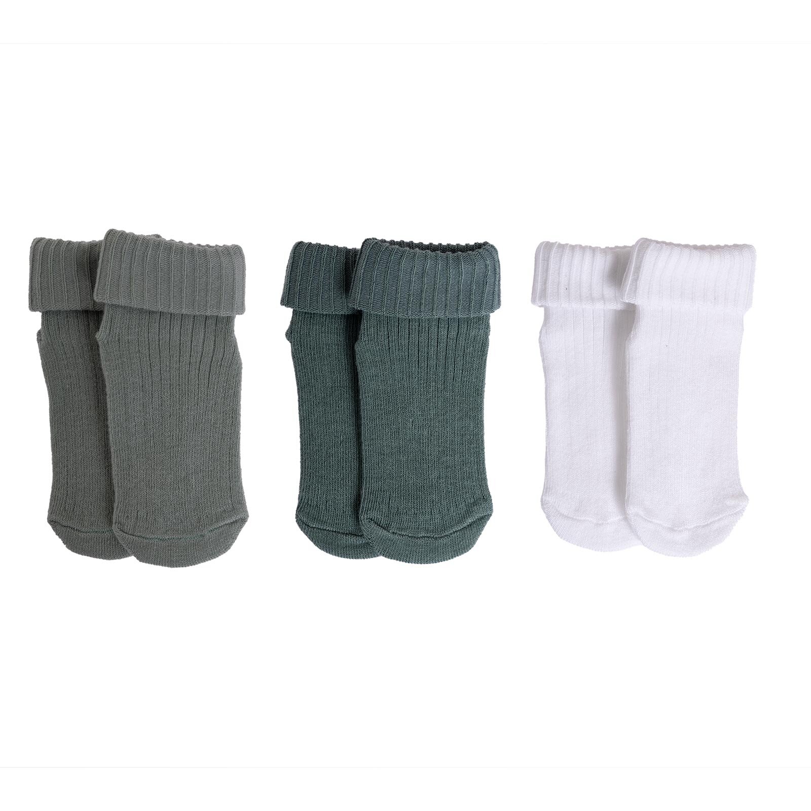 Erkek 3lü Kıvrık Çorap Erkek Bebek